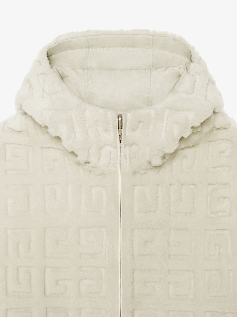 Givenchy o1w1db10326 4G Fur Hoodie in Ivory Size XS / US 0-2 / IT 36-38 - 3 Thumbnail