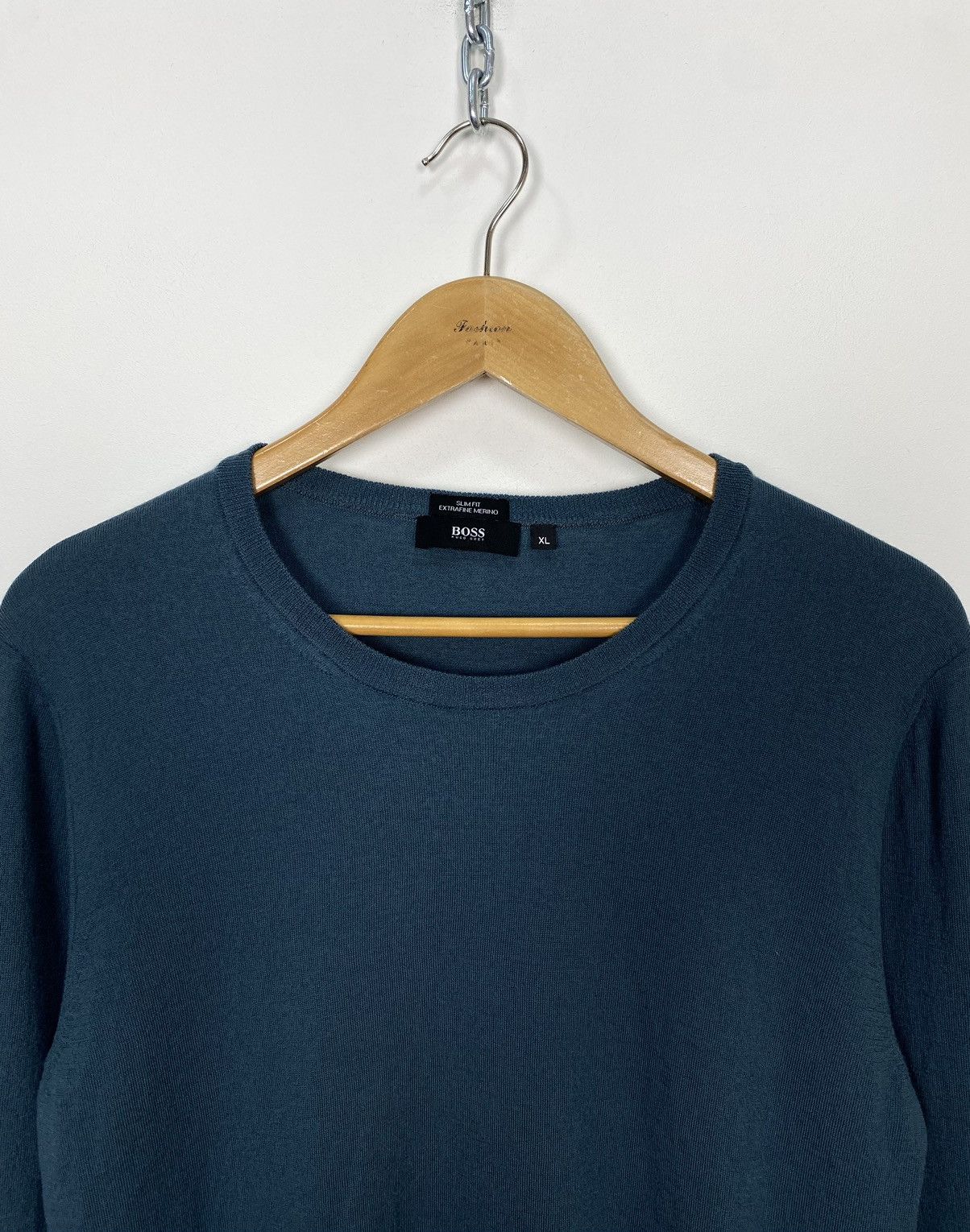 Hugo Boss Hugo Boss Slim Fit Jumper Men’s Size XL Extrafine Merino Top Size US XL / EU 56 / 4 - 2 Thumbnail