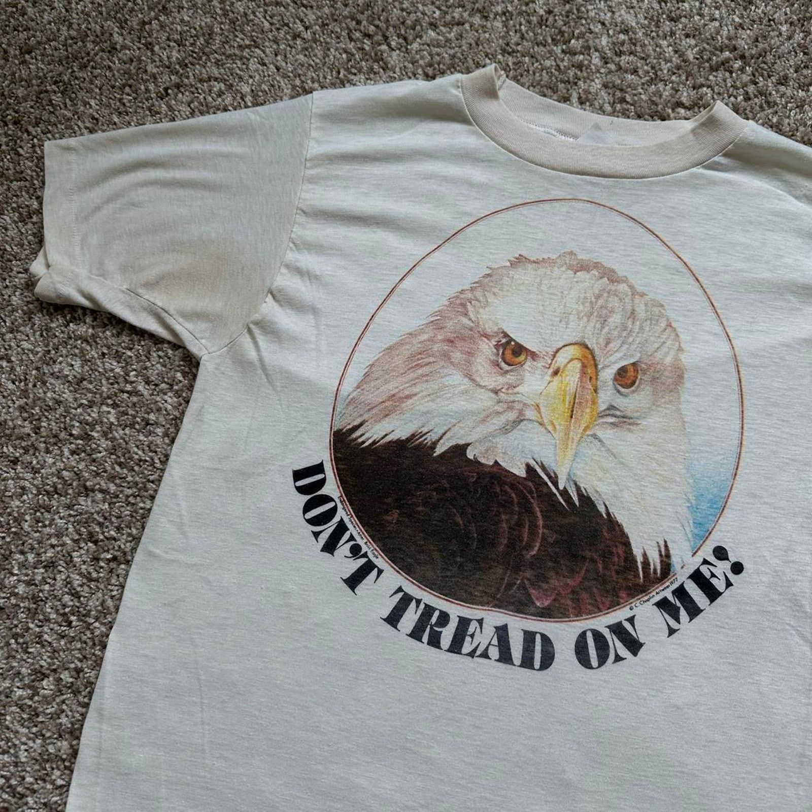 Vintage Vintage 70s Don’t Tread On Me War Bald Eagle Graphic Shirt Size US M / EU 48-50 / 2 - 4 Thumbnail