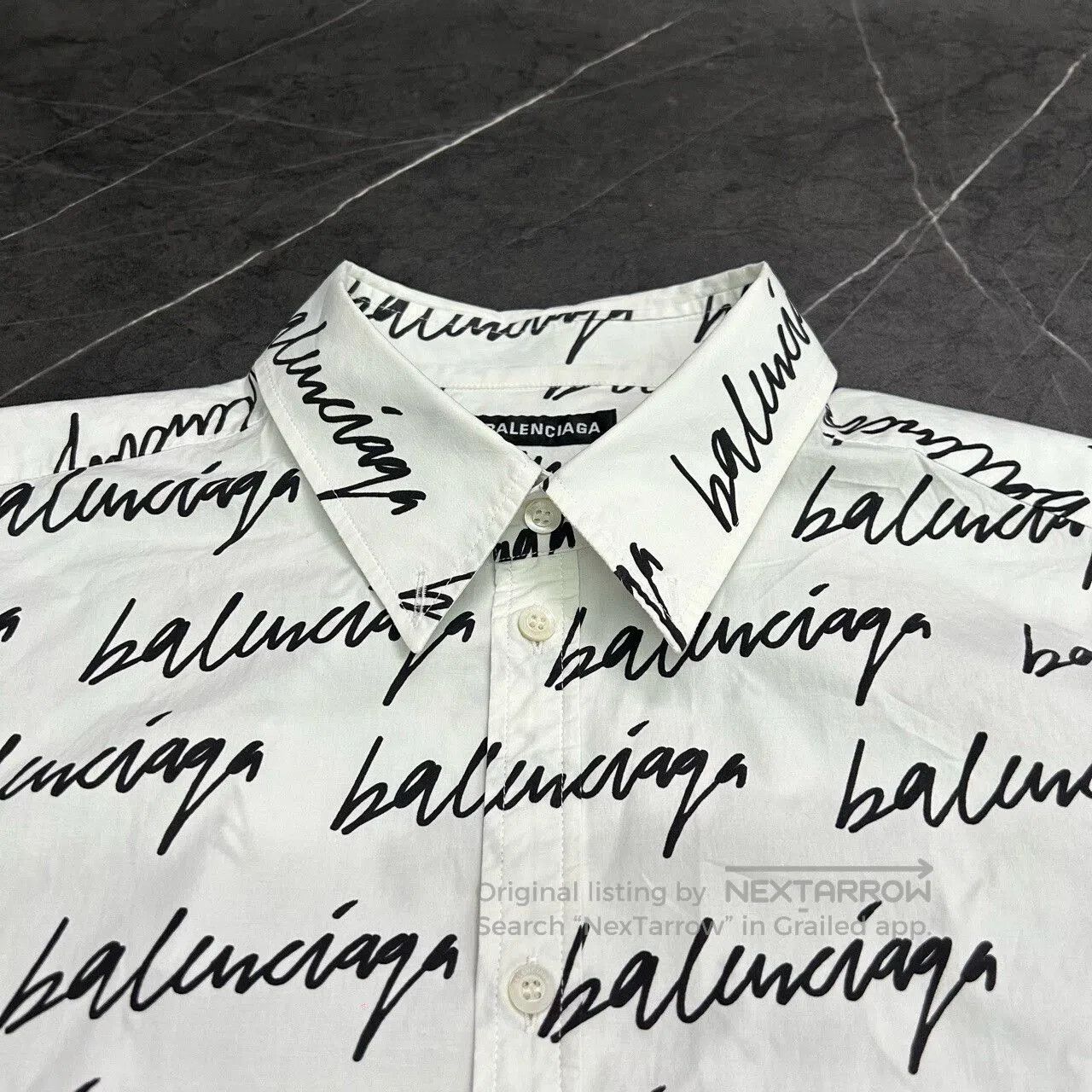 Balenciaga Balenciaga Graffiti Logo Print Shirt. Size US S / EU 44-46 / 1 - 4 Thumbnail
