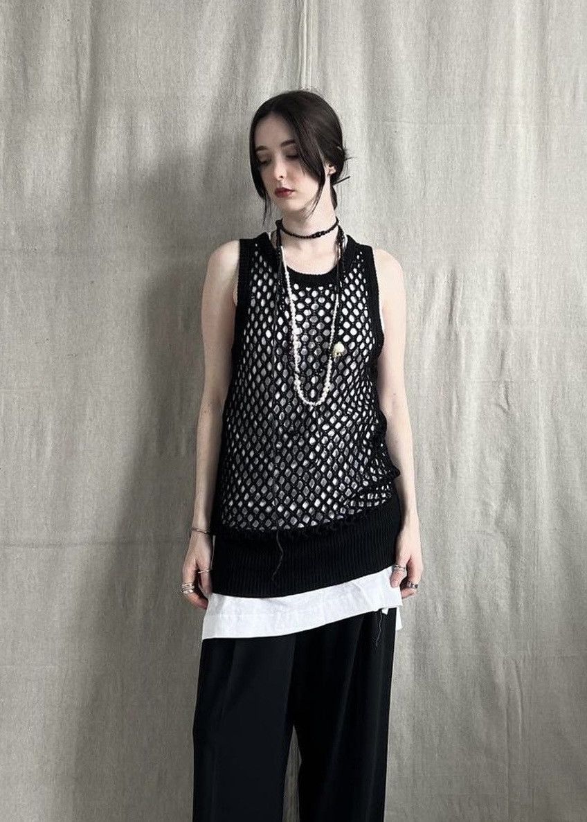 Limi Feu Limi Feu 2004 Silk Blend Net Knit Vest Size S / US 4 / IT 40 - 1 Thumbnail