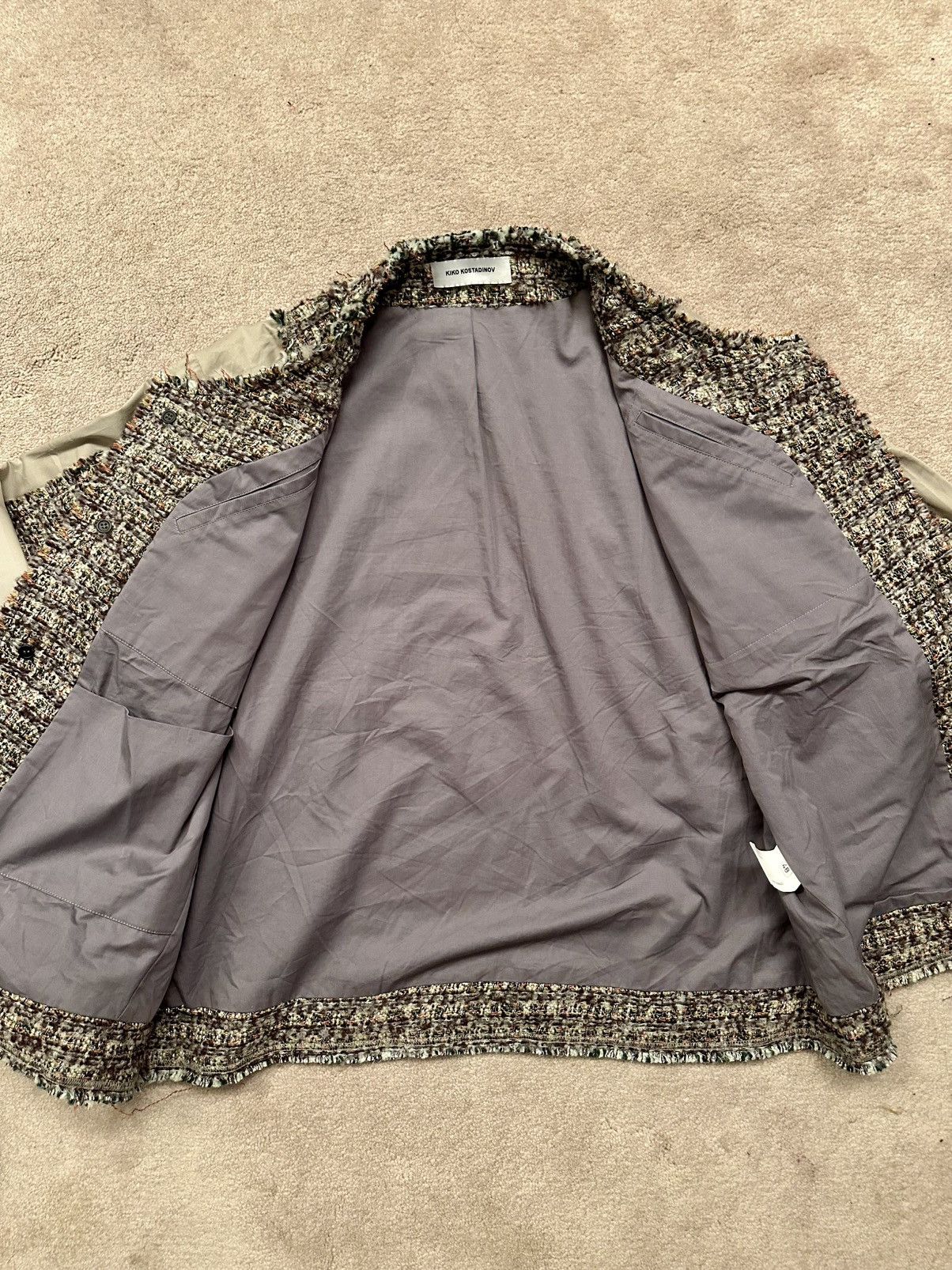 Kiko Kostadinov Kiko Kostadinov Aomnium Tweed Patchwork Jacket 48 Size US M / EU 48-50 / 2 - 4 Thumbnail