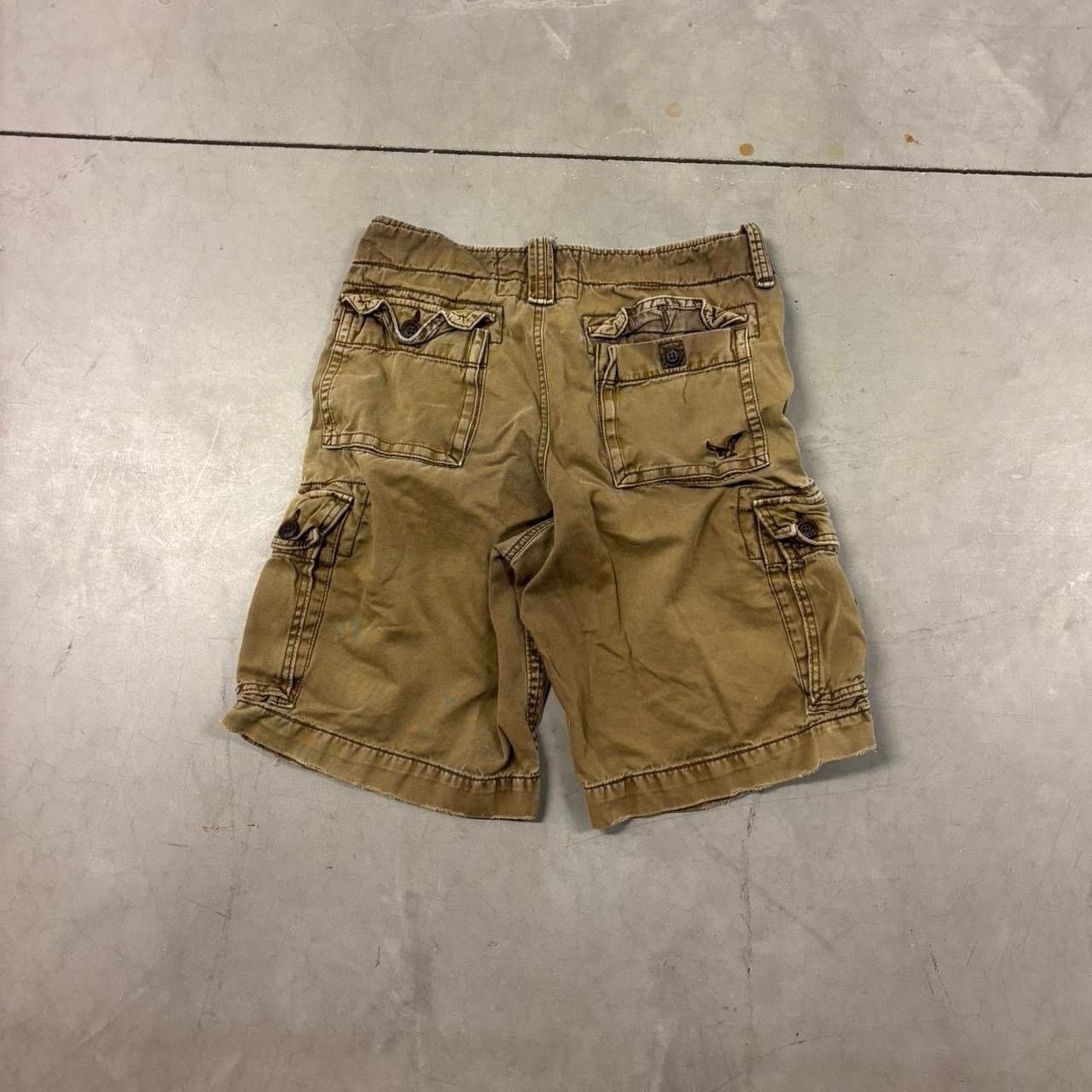 Vintage y2k green utility cargo shorts Size US 32 / EU 48 - 2 Thumbnail