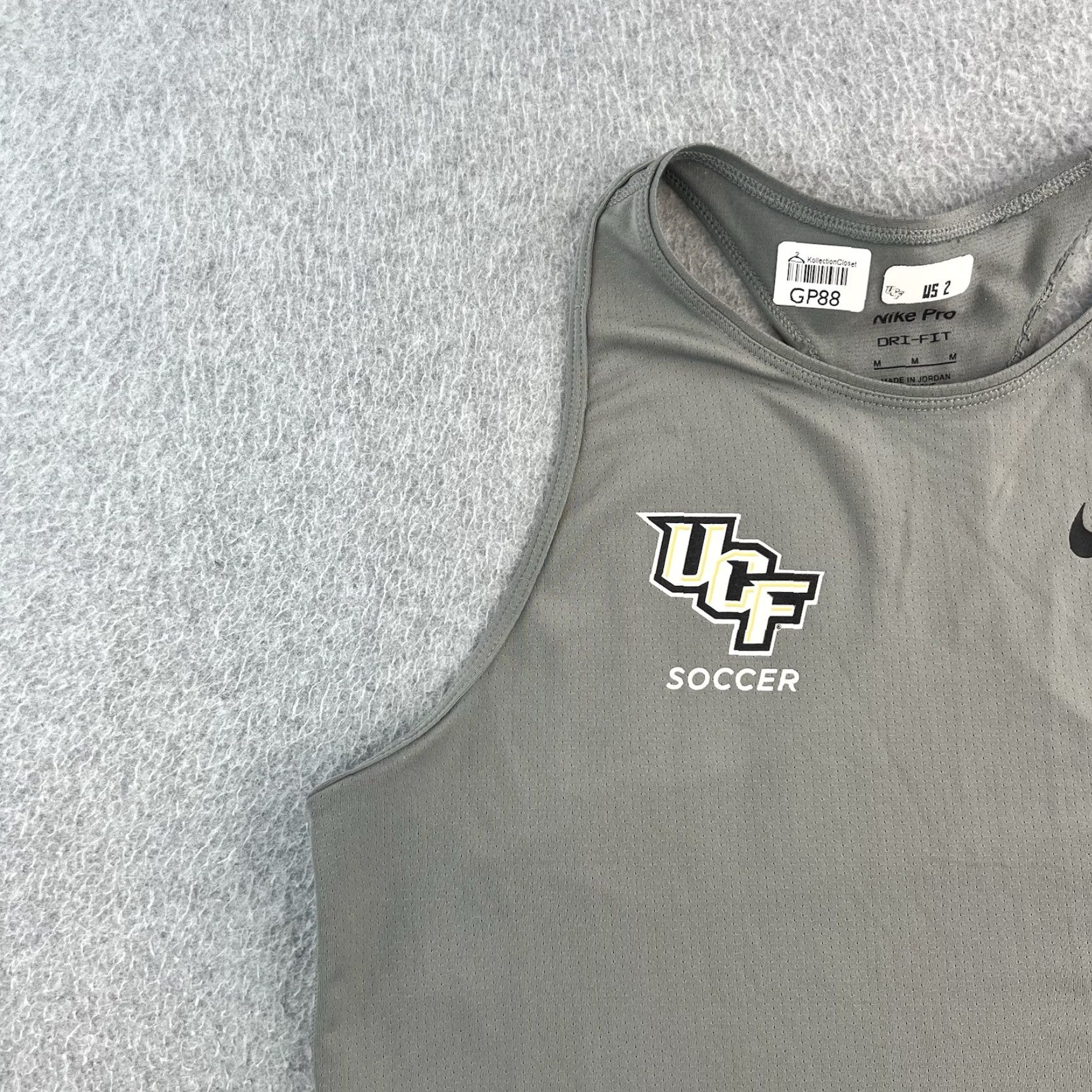 Nike UCF Nike Dri Fit Racerback Tank Top Women M Gray Athletic Soccer Sleeveless Shirt Size M / US 6-8 / IT 42-44 - 5 Thumbnail