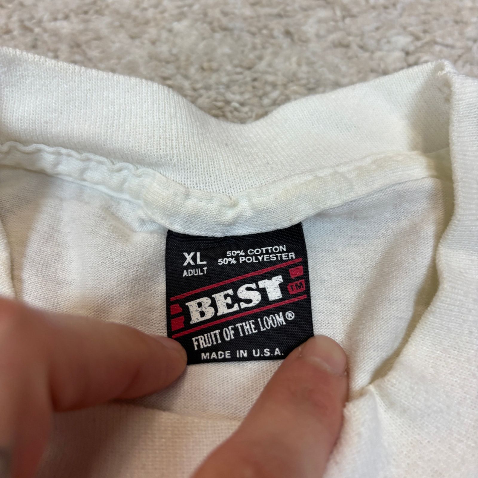 Fruit Of The Loom × Vintage Vintage 90s Ask Me About Safer Sex Single Stitch Shirt XL Size US XL / EU 56 / 4 - 8 Thumbnail
