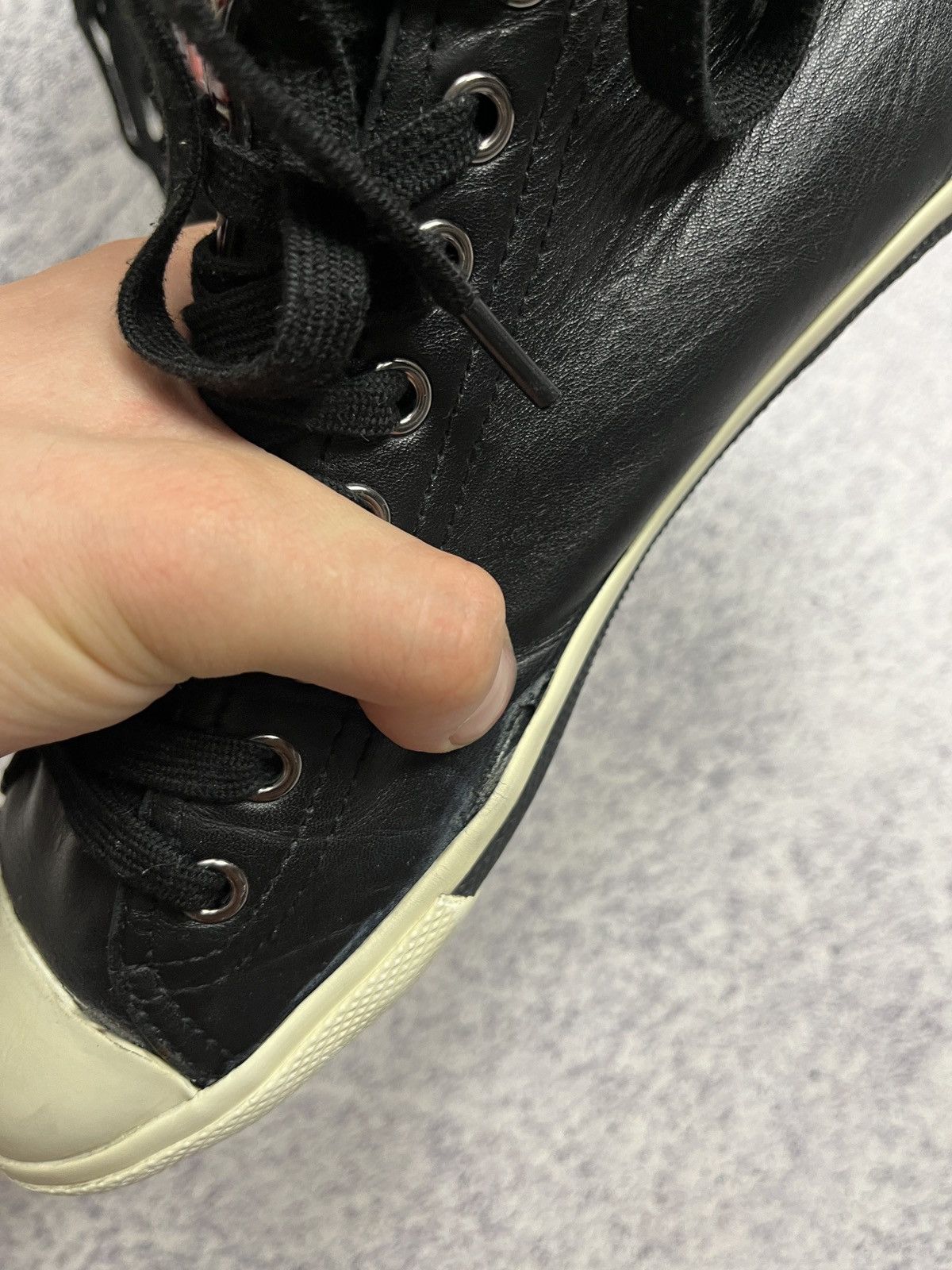 Prada Prada Red Tab Leather High Top Sneakers Shoes Size US 6 / IT 36 - 16 Thumbnail