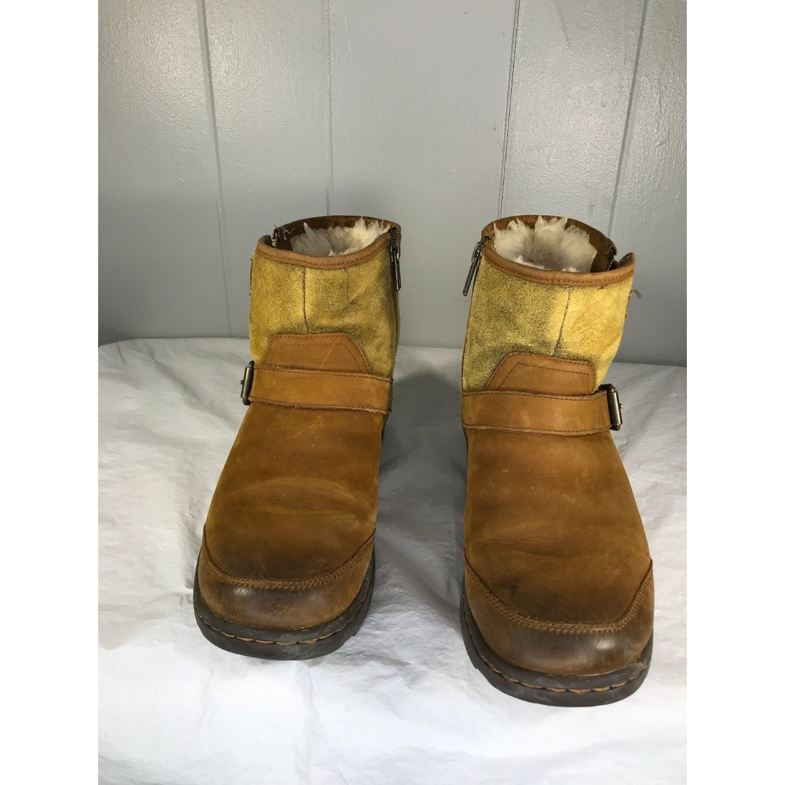 Ugg UGG Australia Dawn Chestnut Short Leather Lug Sole Boots Wom Size US 7 / IT 37 - 4 Thumbnail