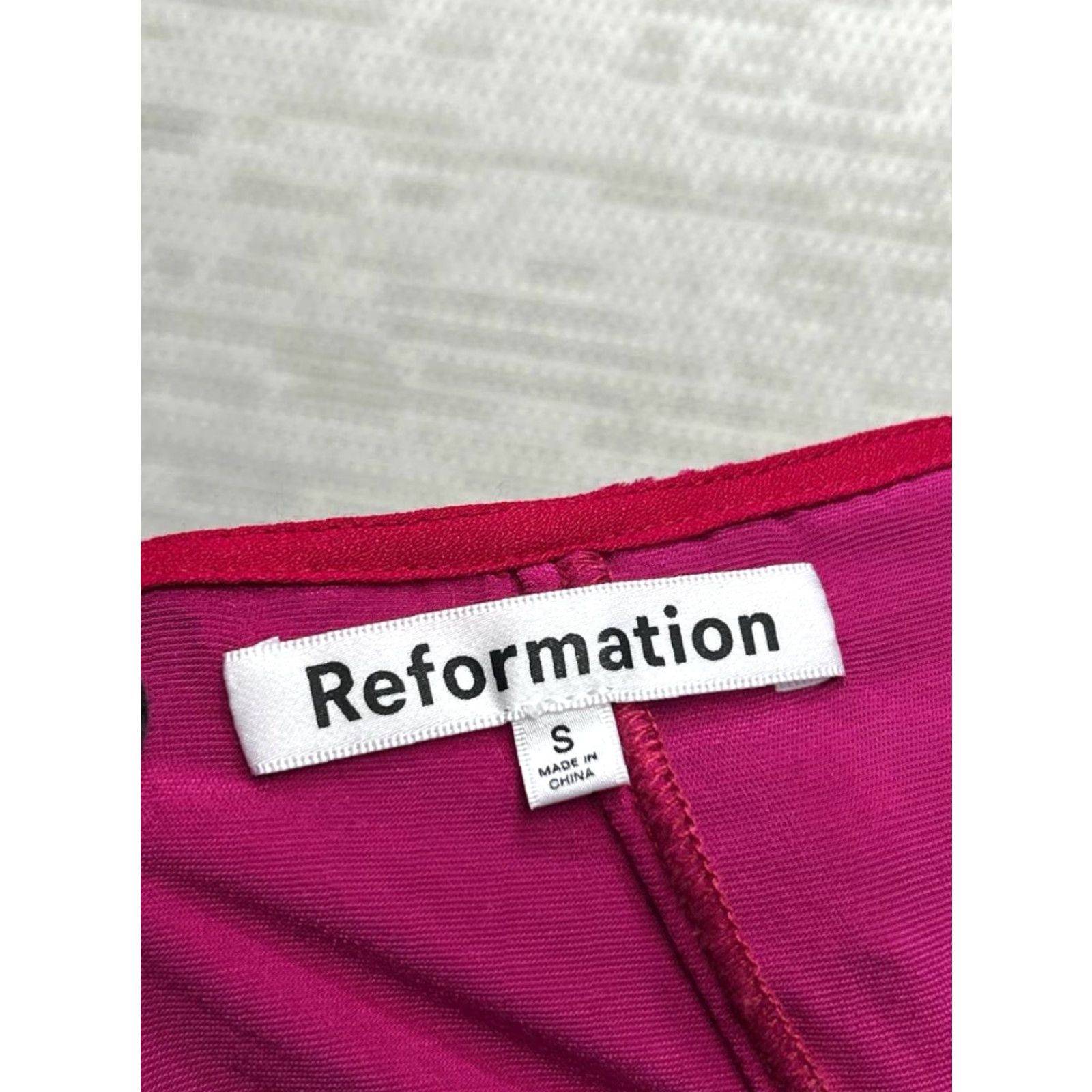Reformation Reformation Dress Womens Small Red Velvet Bodycon Size S / US 4 / IT 40 - 3 Thumbnail