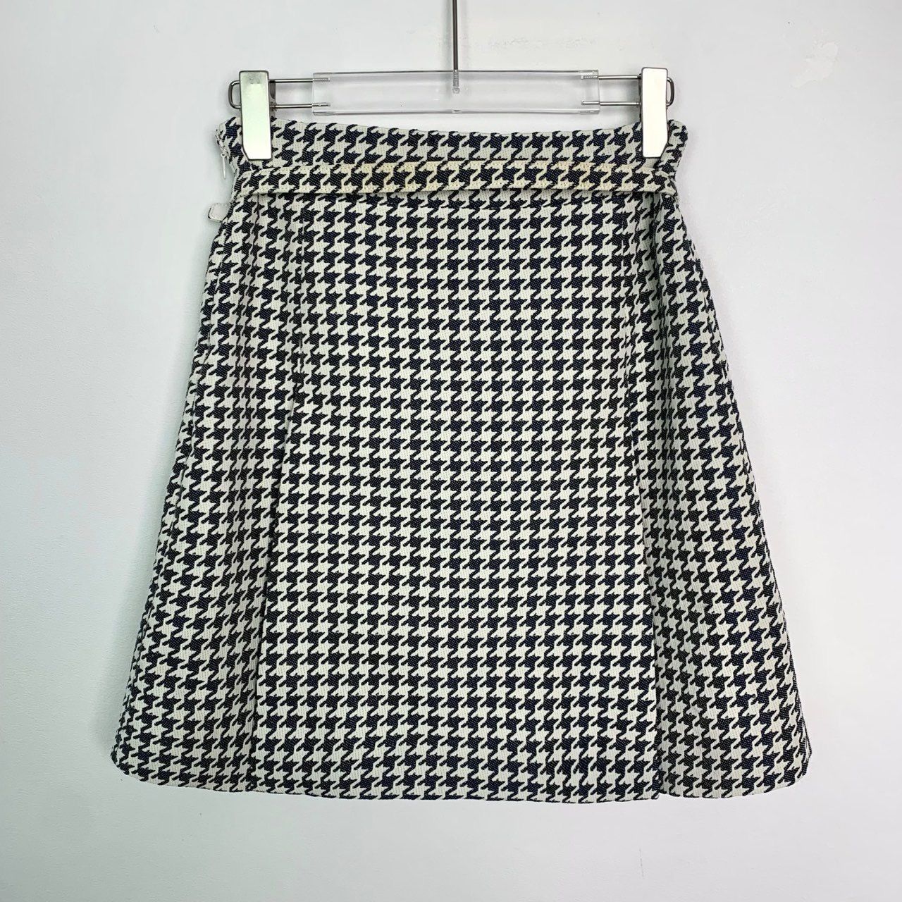 Dior Christian Dior Houndstooth A-Line Skirt With Logo Button Mad Size 42" / US 20 - 8 Thumbnail