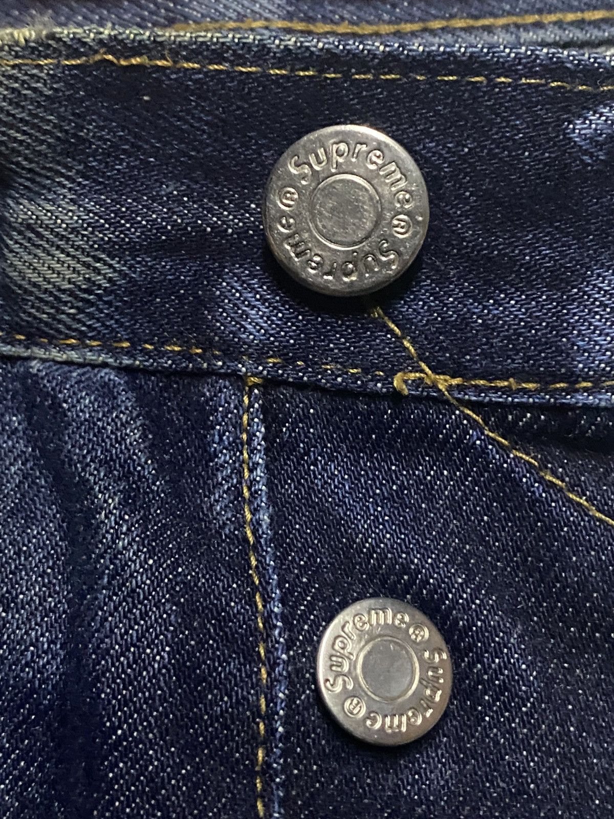 Supreme Vintage Supreme Denim Selvedge Baggy Heavy Repair Jeans Size US 33 - 15 Thumbnail