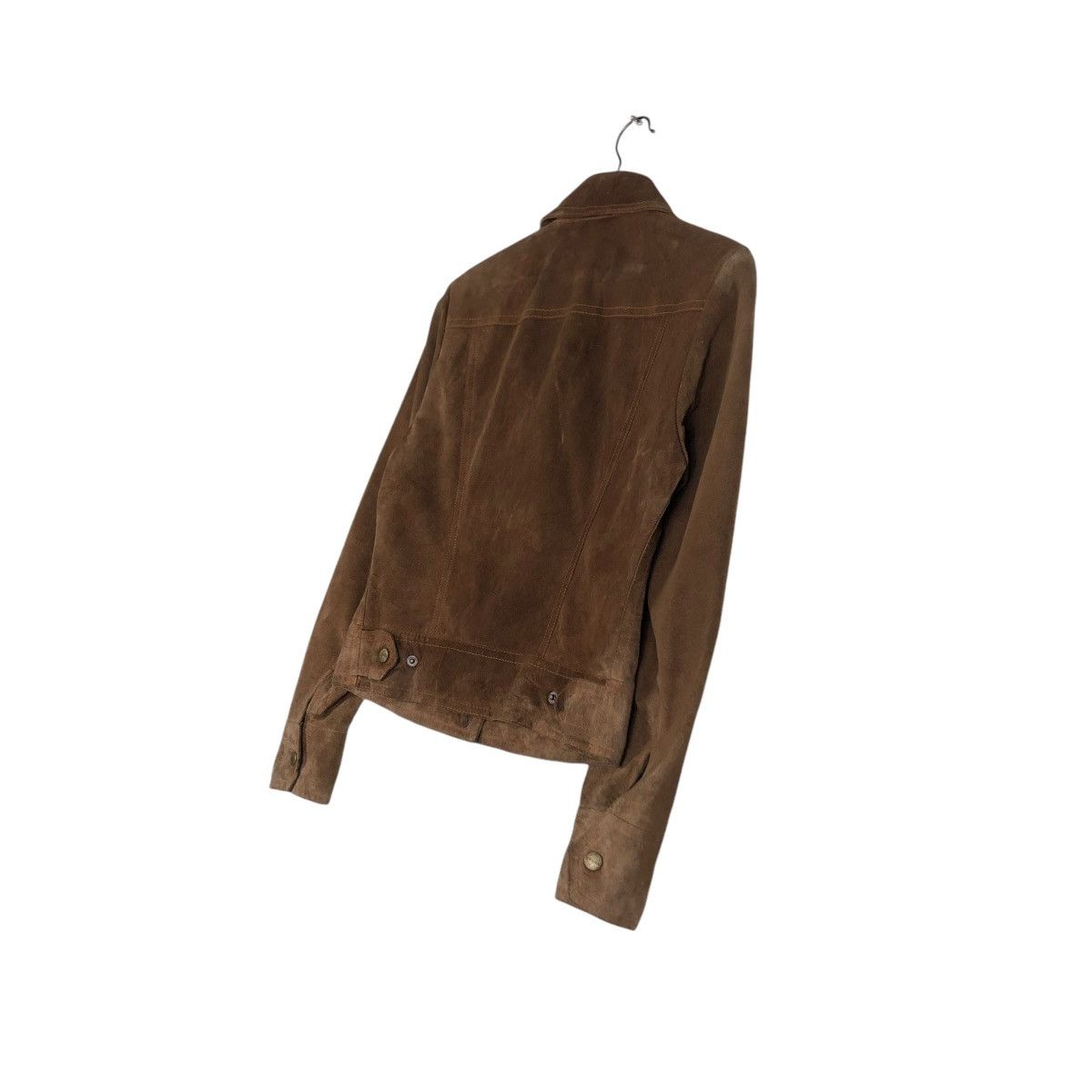 Japanese Brand 🔥CROPPED SUEDE LEATHER JACKET BIKER EPOCA ISSEY MIYAKE Size S / US 4 / IT 40 - 11 Thumbnail