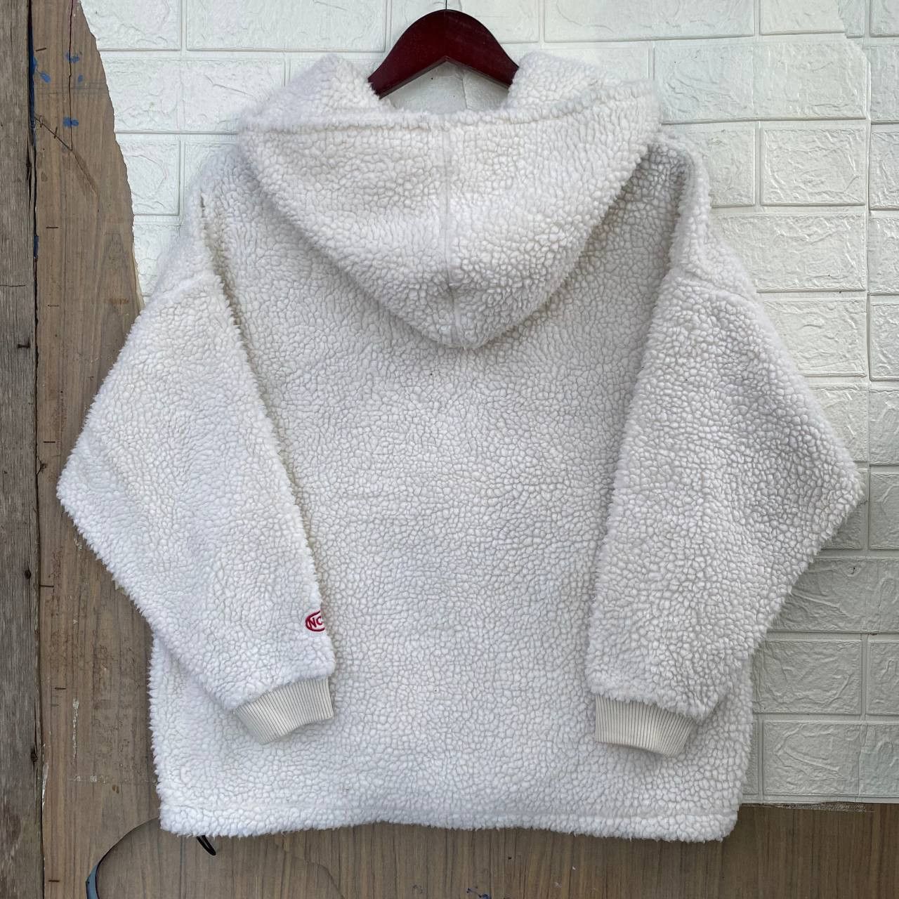 Japanese Brand × Vintage Vintage Japan Sumthin' Sherpa Baggy Half Zipper Hoodie Size US M / EU 48-50 / 2 - 7 Thumbnail