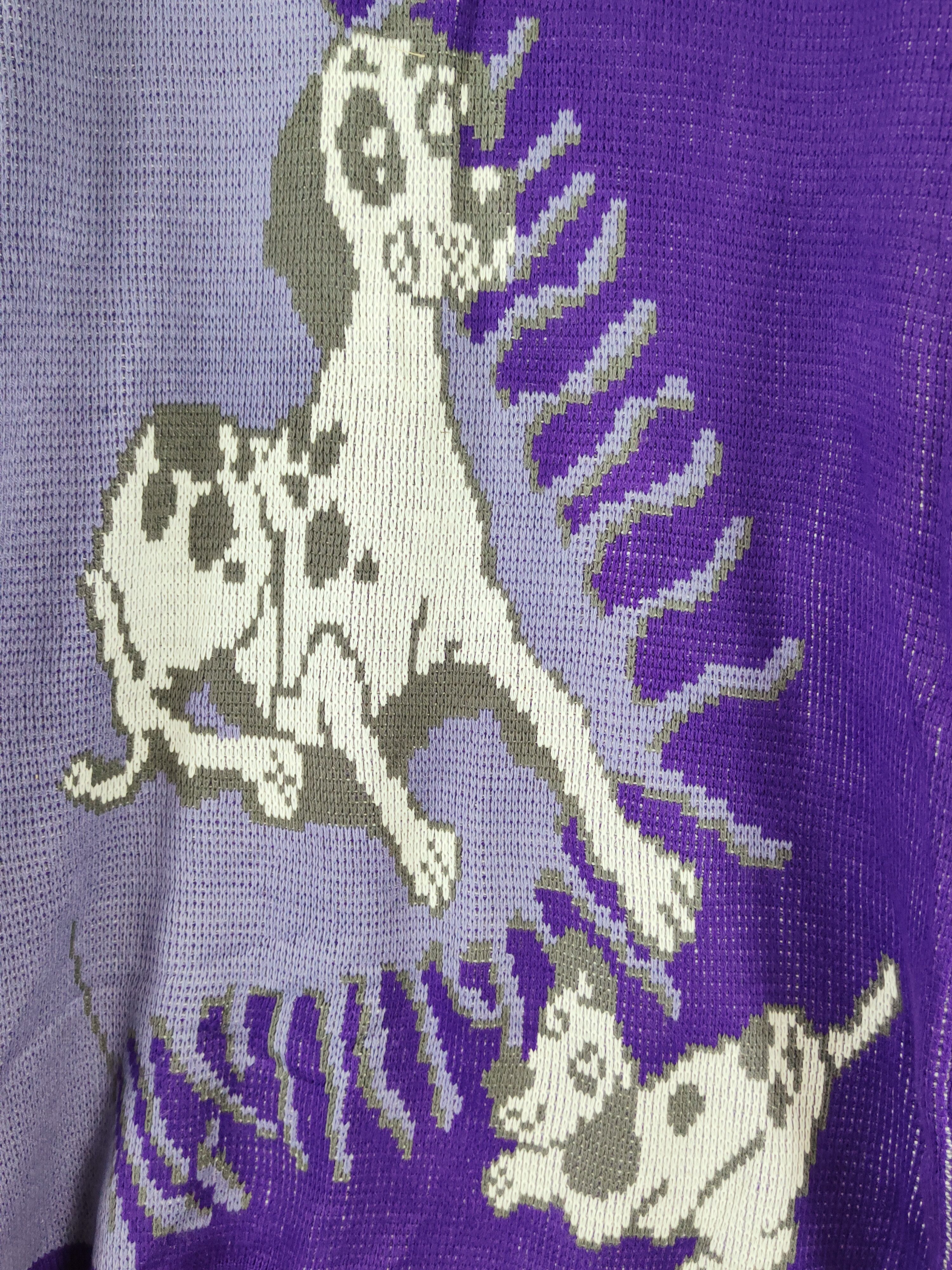 Japanese Brand × Vintage Desire Purple dog Knitwear Long Sweatshirts #W424 Size M / US 6-8 / IT 42-44 - 3 Thumbnail
