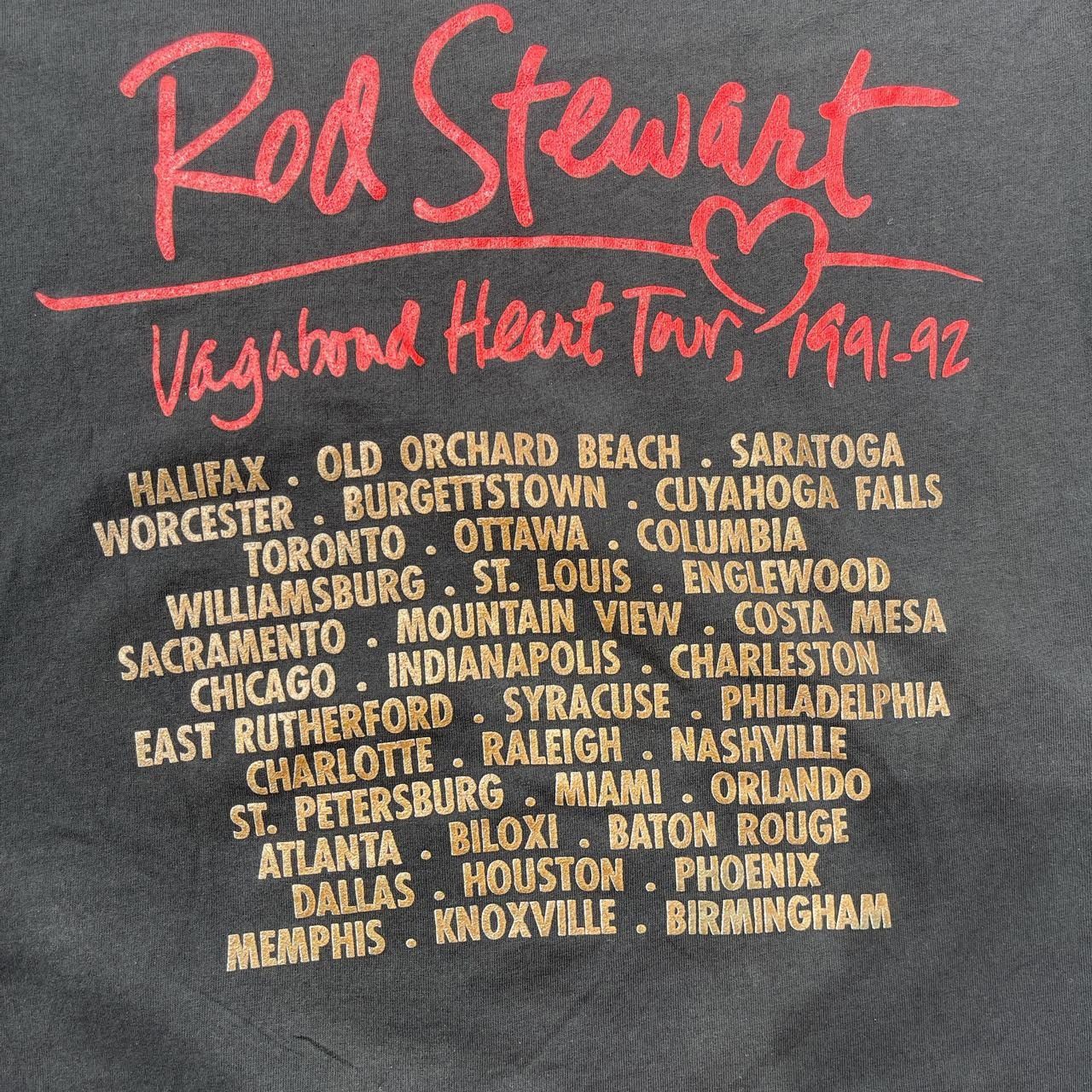 Vintage Vintage 80s Rod Stewart Vagabound Heart concert tour tee Size US XL / EU 56 / 4 - 6 Thumbnail