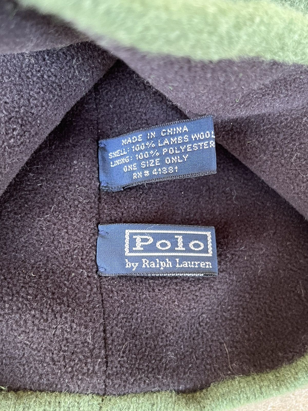 Polo Ralph Lauren Vintage / Y2K Green Polo Huge Logo Wool Beanie Size ONE SIZE - 4 Thumbnail