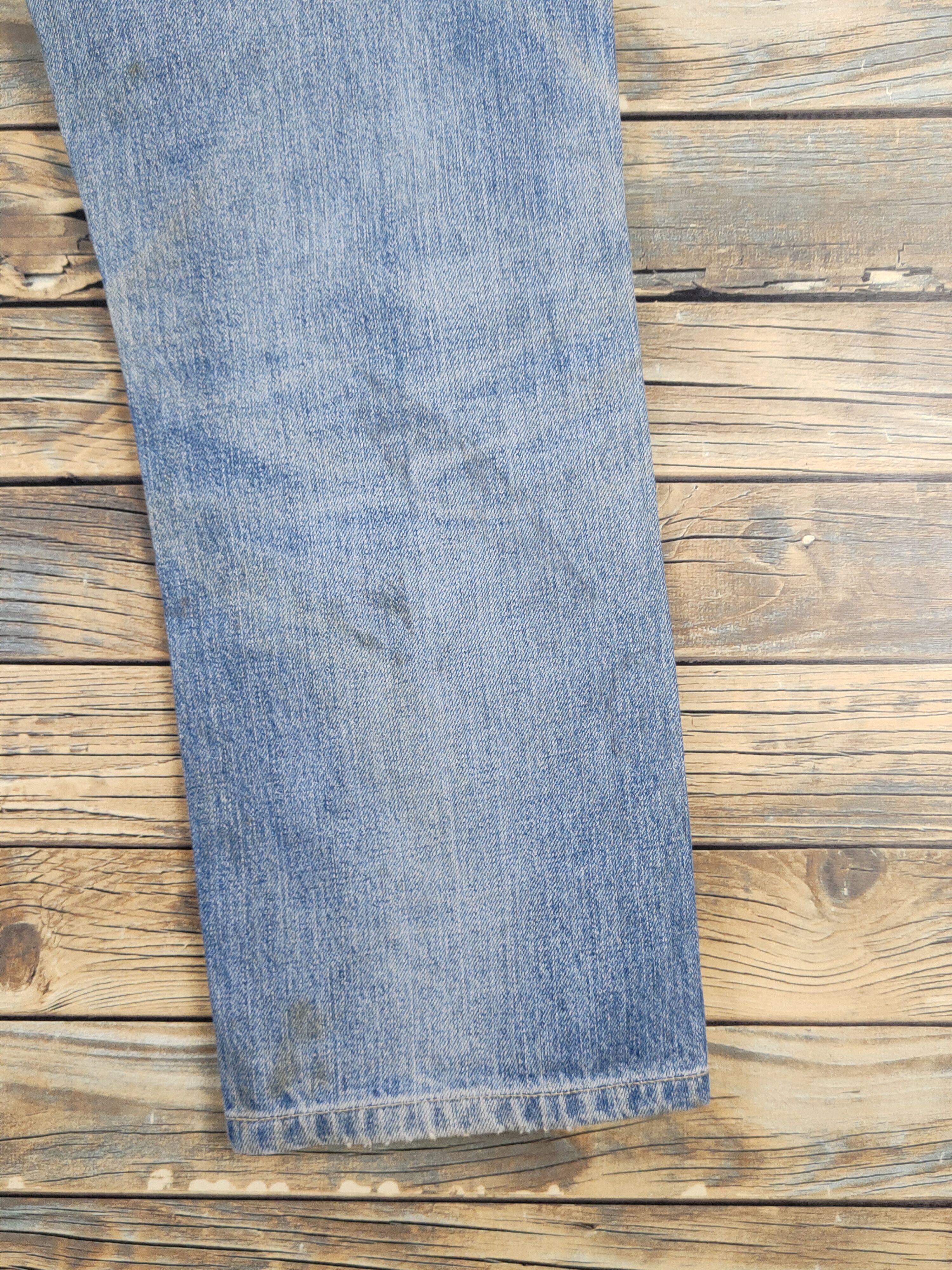 Japanese Brand Uniqlo Blue Distressed Ripped denim Jeans #W1710 Size US 30 / EU 46 - 11 Thumbnail