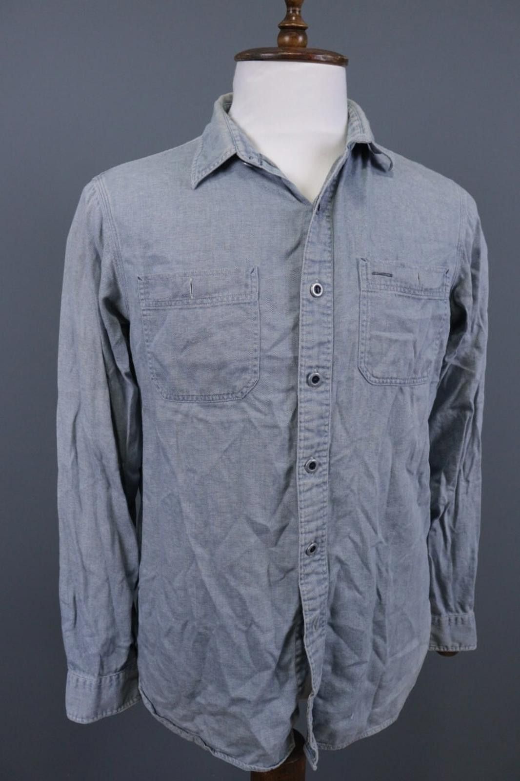 Polo Ralph Lauren Ralph Lauren Double RL Blue Denim Pockets Flanel Shirt M Size US M / EU 48-50 / 2 - 5 Thumbnail