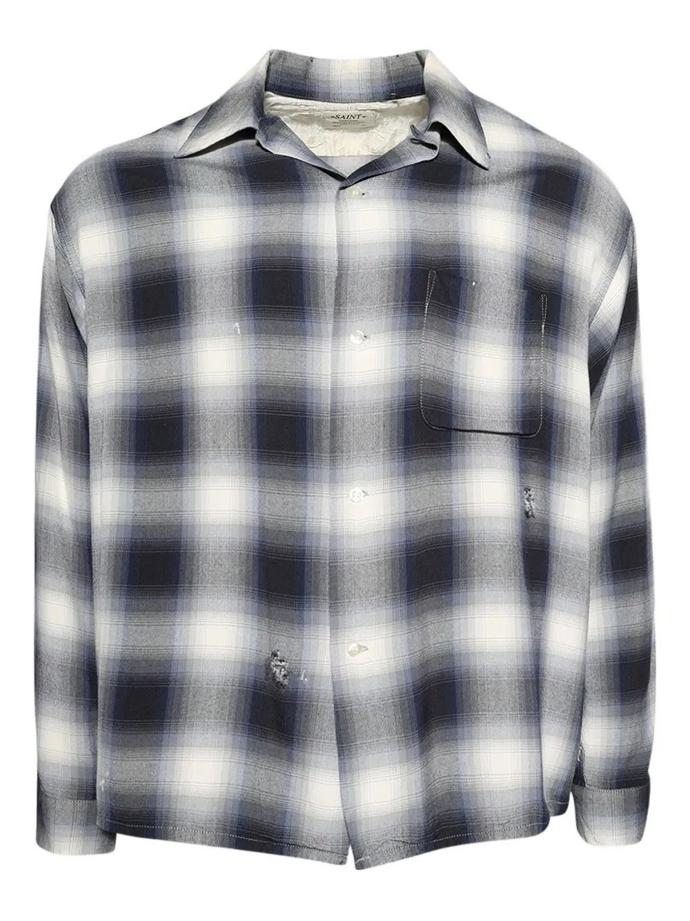 Saint Michael Flannel Checked Shirt | Garmentory SAINT MICHAEL