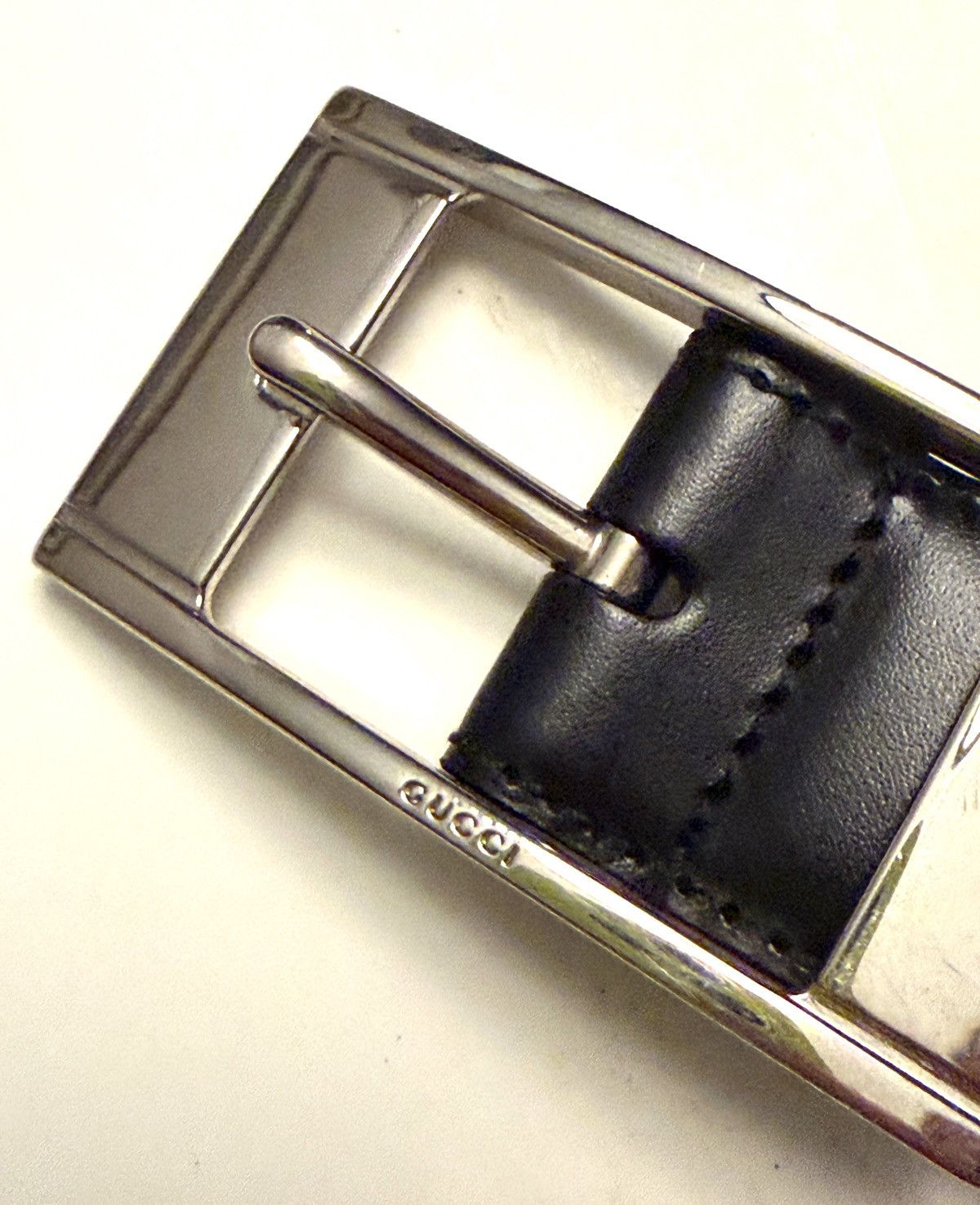 Gucci Gucci Black Leather Belt Size 40 Size 40 - 7 Thumbnail