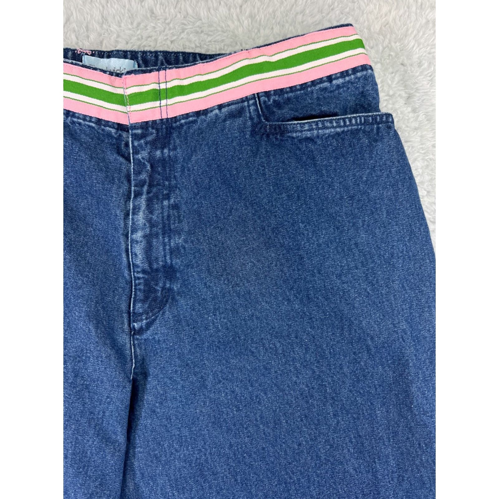Vintage Chadwicks Jeans Womens 16 Blue Straight Leg Medium Wash Denim 5-Pocket Belt Loops Mid Rise Size 38" / US 16 / IT 52 - 4 Thumbnail