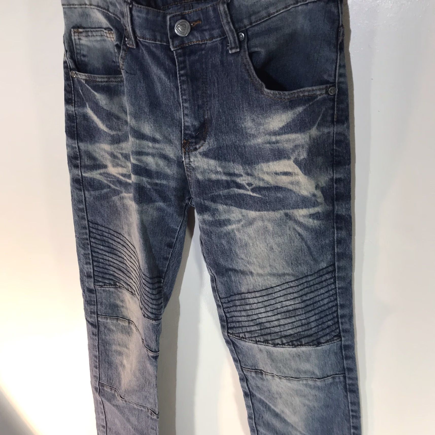 Vintage SkinnyJeans Encrypted Skinny Jeans Mens Size 32X32 Blue Acid Wash Hip Hop 90s Size US 32 / EU 48 - 2 Thumbnail