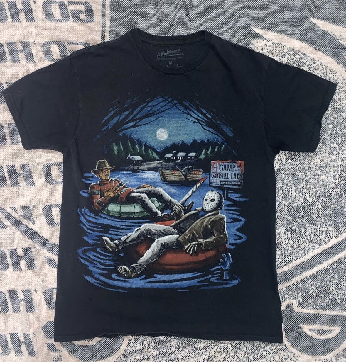 Vintage A Nightmare on Elm Street Jason & Freddy Tee Size US M / EU 48-50 / 2 - 1 Thumbnail