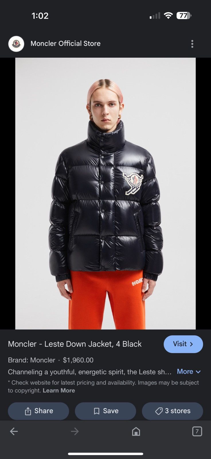 Moncler Moncler Puffer New Style Leste Down Jacket Size (3) Size US M / EU 48-50 / 2 - 24 Thumbnail