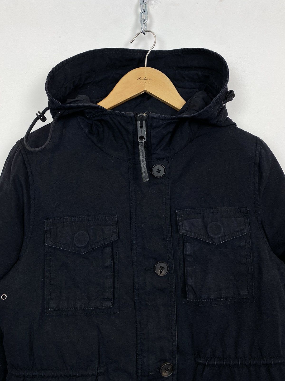 Allsaints AllSaints Avalanche Black Hooded Down Parka Jacket Size 12 Size M / US 6-8 / IT 42-44 - 2 Thumbnail