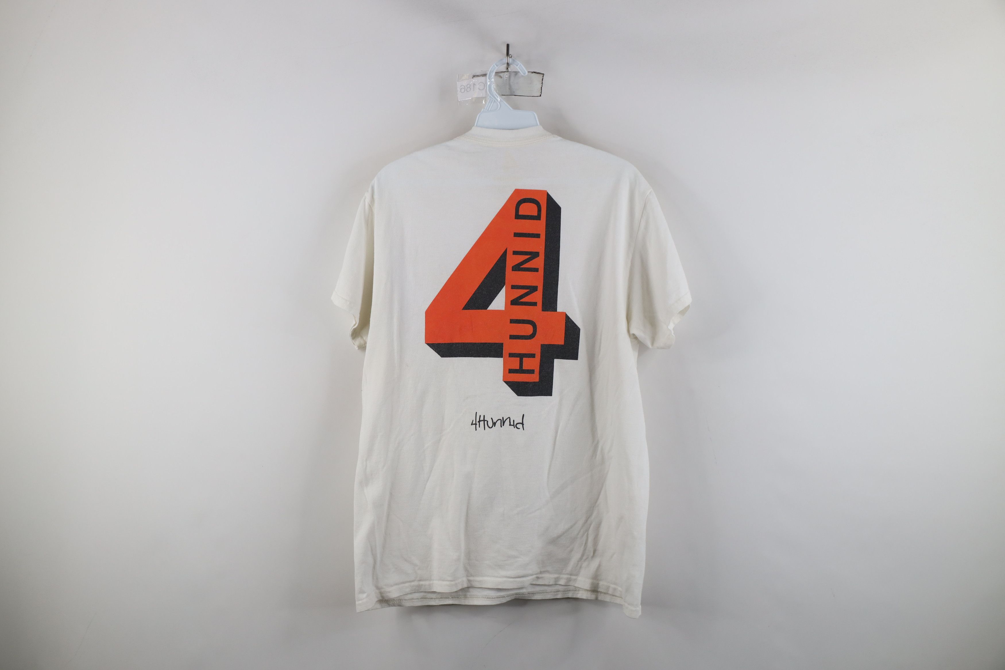 Vintage 4 Hunnid Streetwear Spell Short Sleeve T-Shirt White Cotton Size US M / EU 48-50 / 2 - 12 Thumbnail