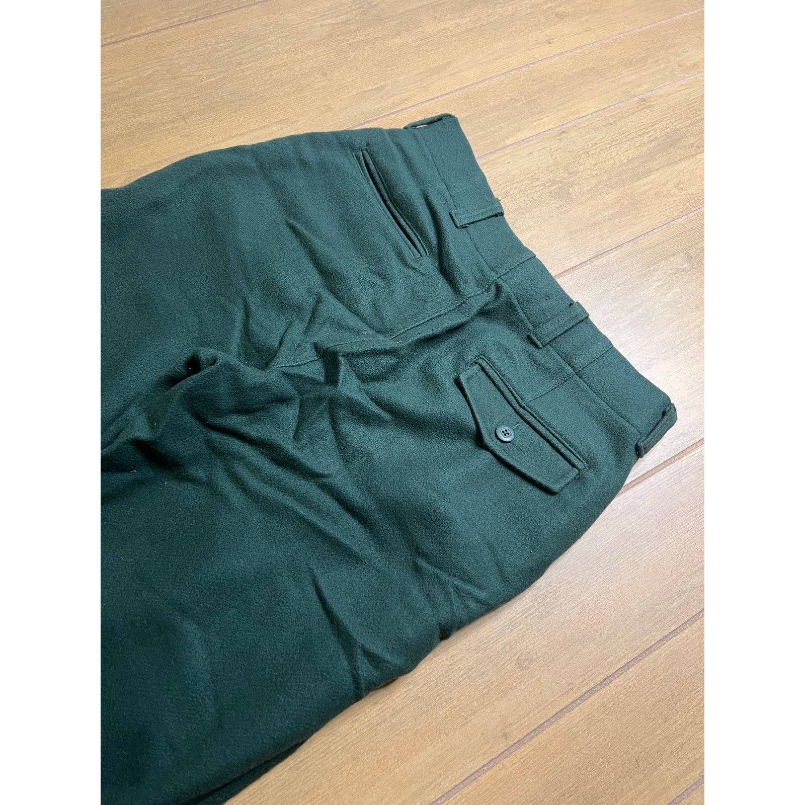 Vintage Vintage 80s Wool Pants Size 34x34 Trousers Rare Green Size US 34 / EU 50 - 9 Thumbnail