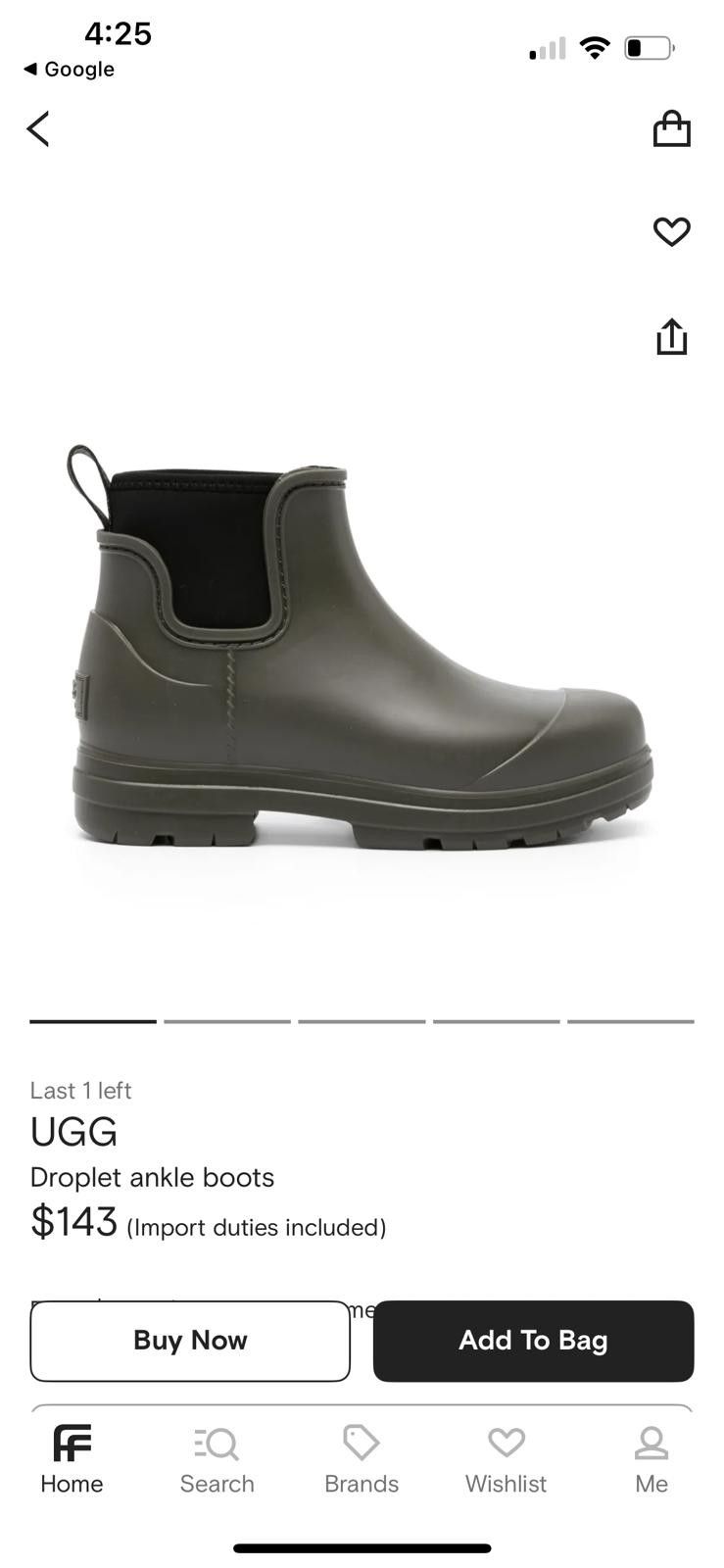 UGG Women's White Ankle Rain Boots