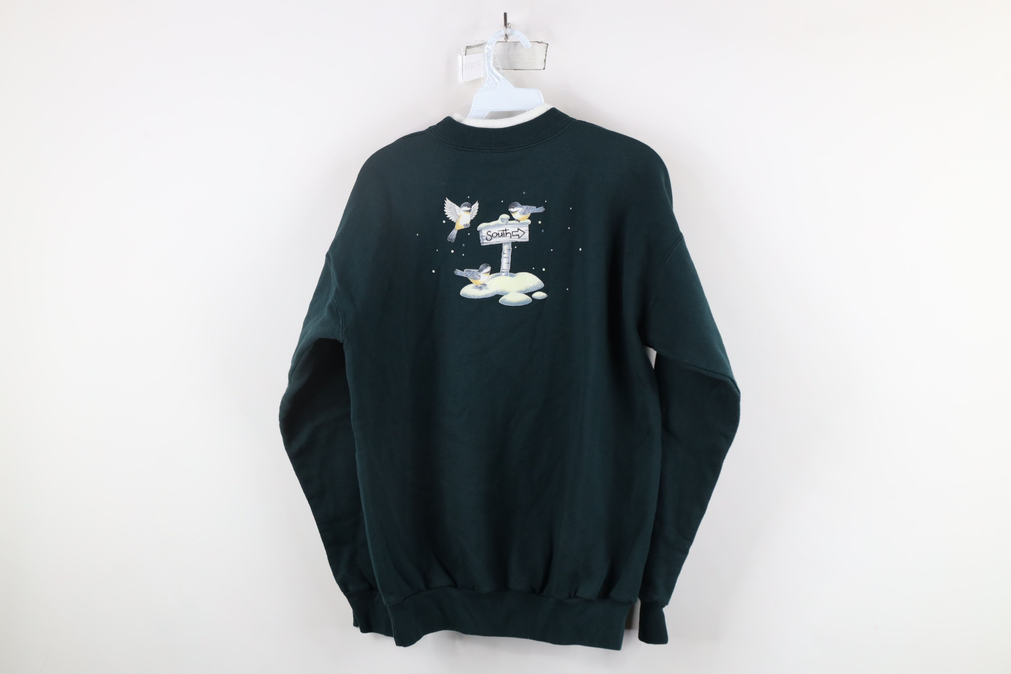 Vintage Vintage 90s Streetwear Snow Birds Birdhouse Sweatshirt Green Size M / US 6-8 / IT 42-44 - 10 Thumbnail