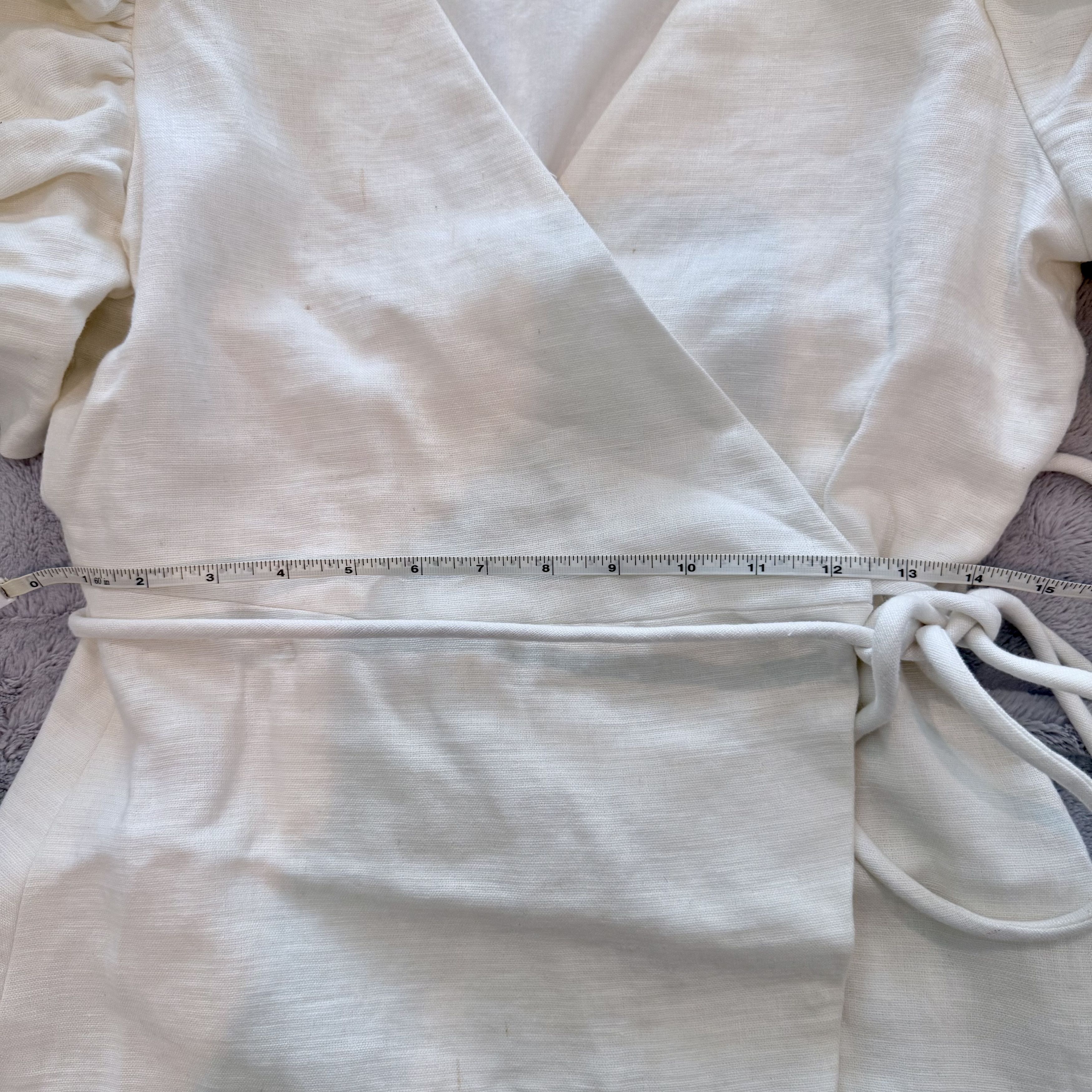 Other White Wrap Linen Dress Size S / US 4 / IT 40 - 4 Thumbnail