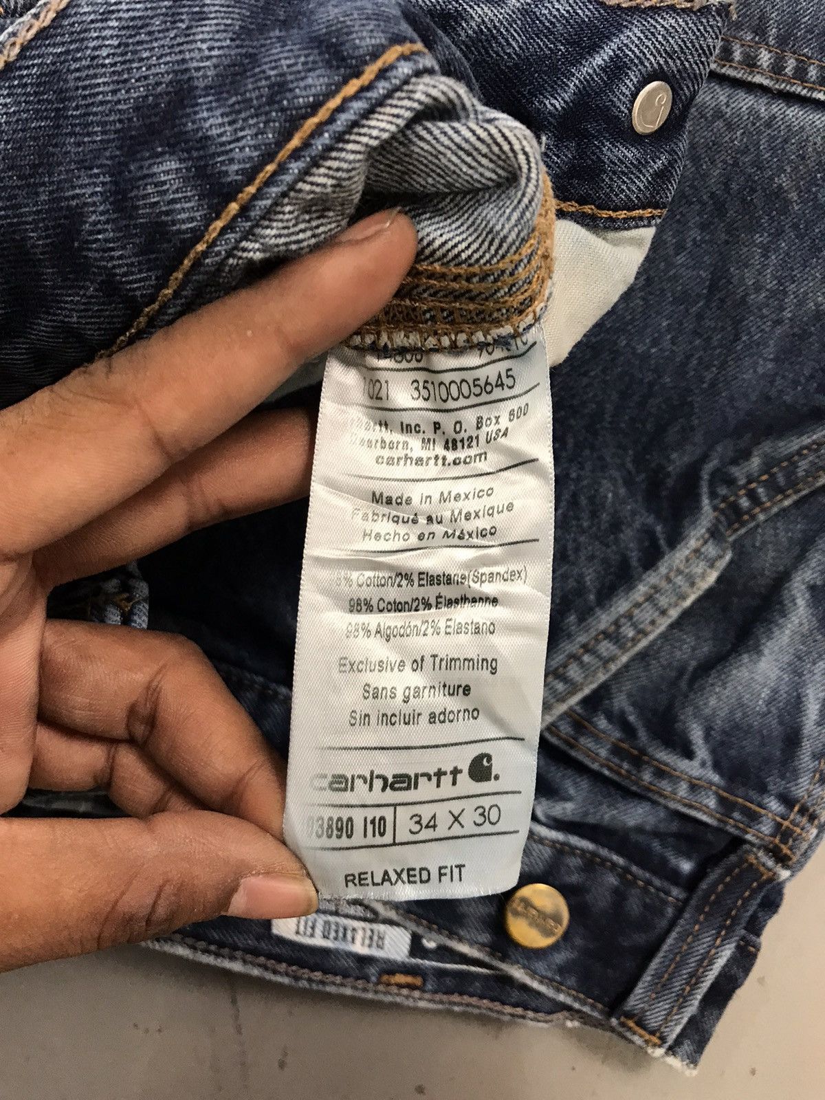 Carhartt × Vintage Vintage Carhartt B73 DST double knee denim Size US 34 / EU 50 - 6 Thumbnail