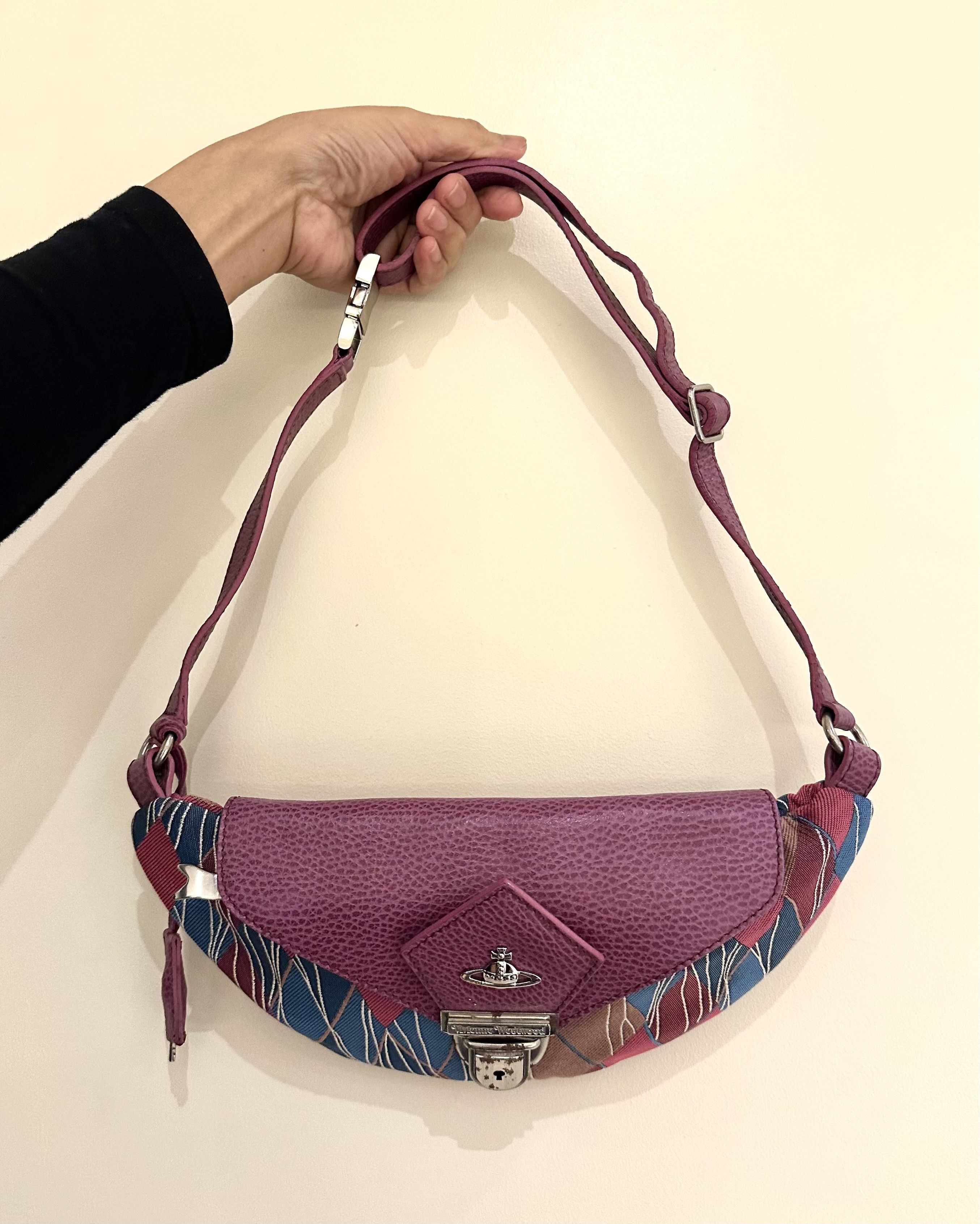 Vivienne Westwood Tartan Argyle Patterned Beltbag - Blue/Pink Size ONE SIZE - 1 Thumbnail