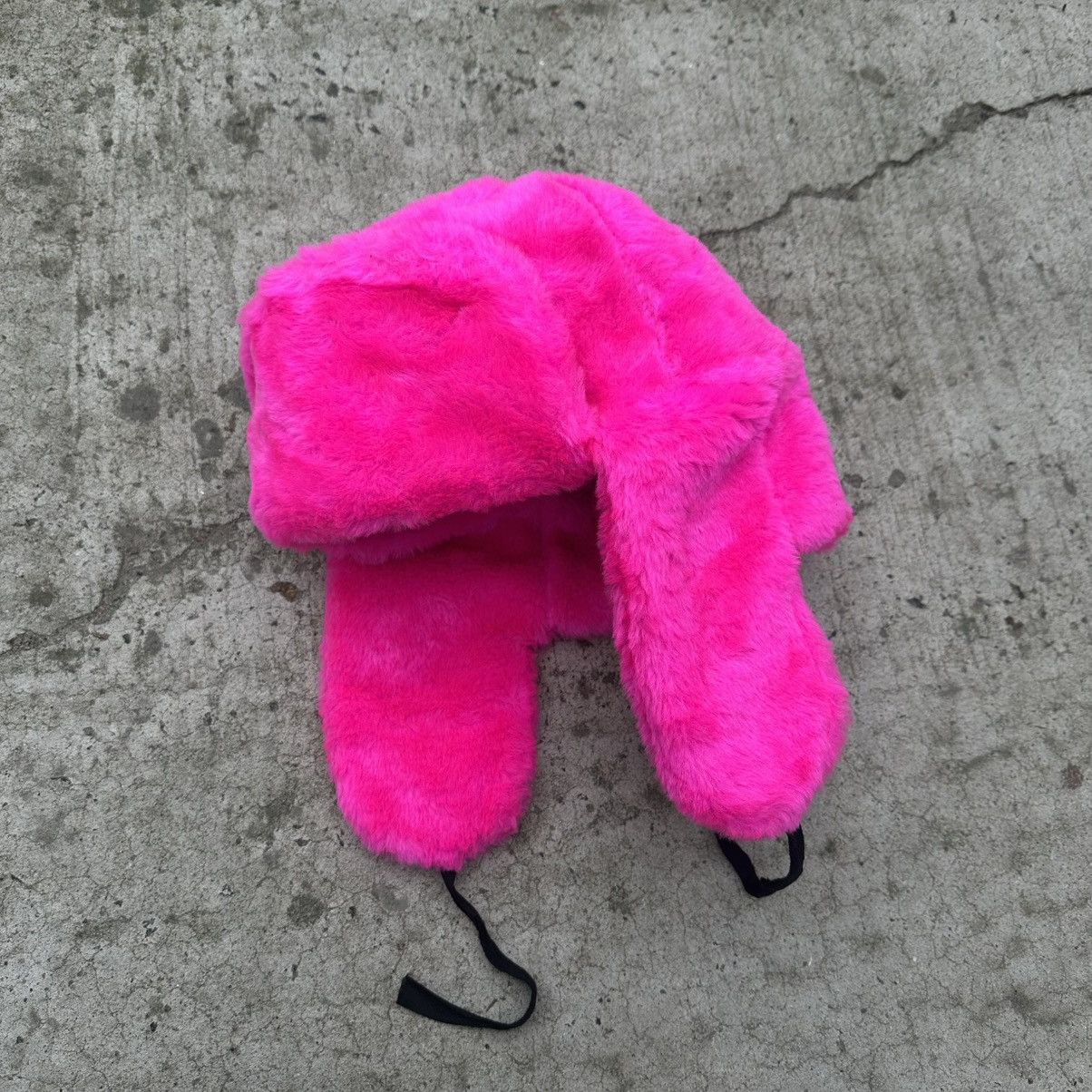 Issey Miyake Vintage Pink Ushanka Hat Cap Hype Trend Staff Pick Y2K 00s Size ONE SIZE - 2 Thumbnail