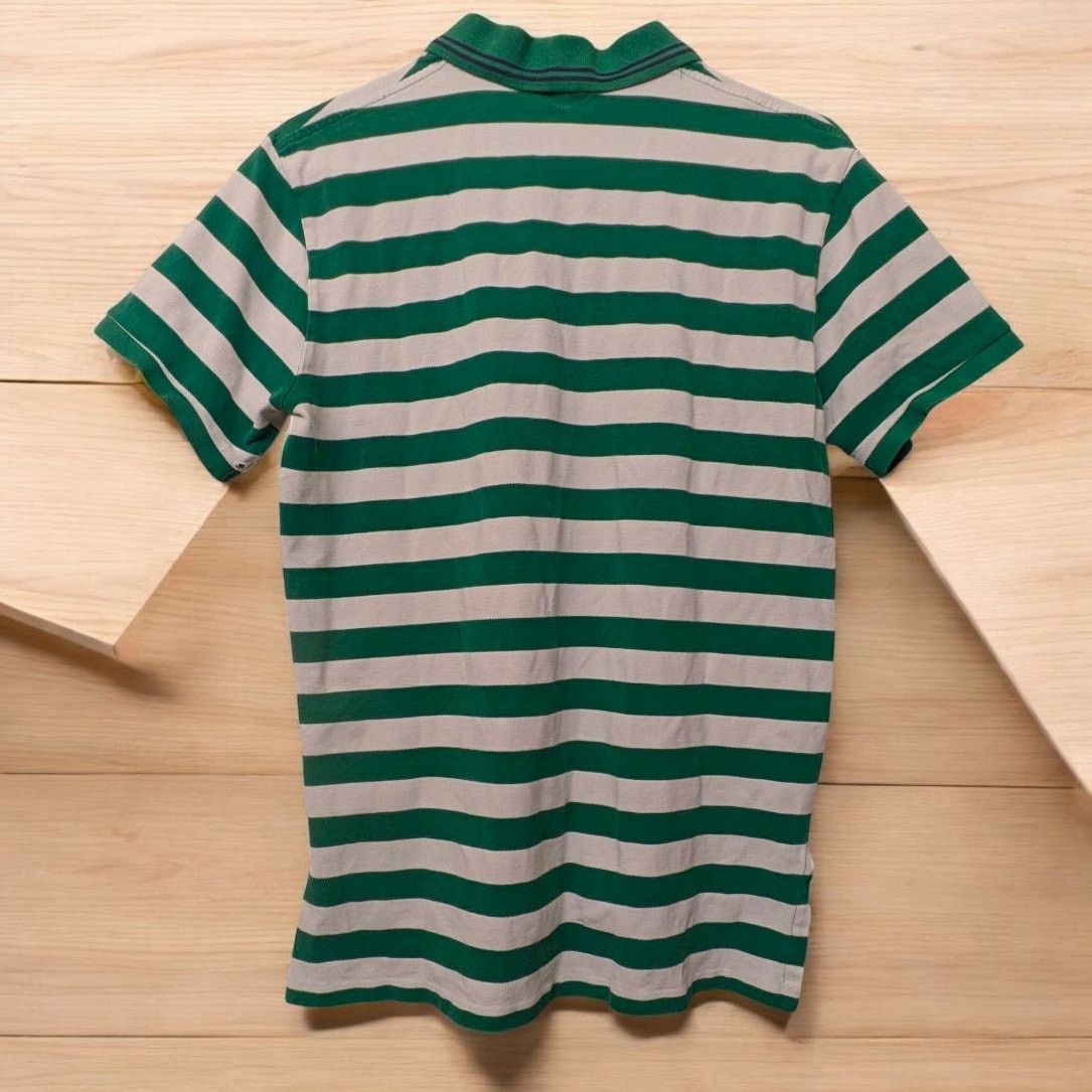 Polo Ralph Lauren Vintage RALPH LAUREN Striped Polo Shirt Green & White Men L Size US L / EU 52-54 / 3 - 2 Thumbnail