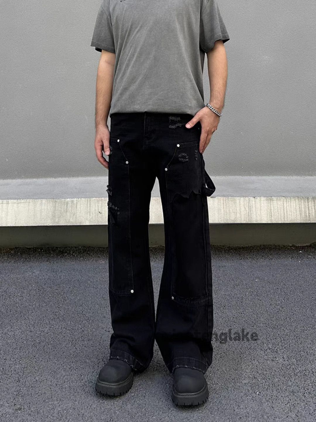 Designer × Japanese Brand × Vintage utility damaged carpenter punk grunge cargo pants Size US 32 / EU 48 - 5 Thumbnail
