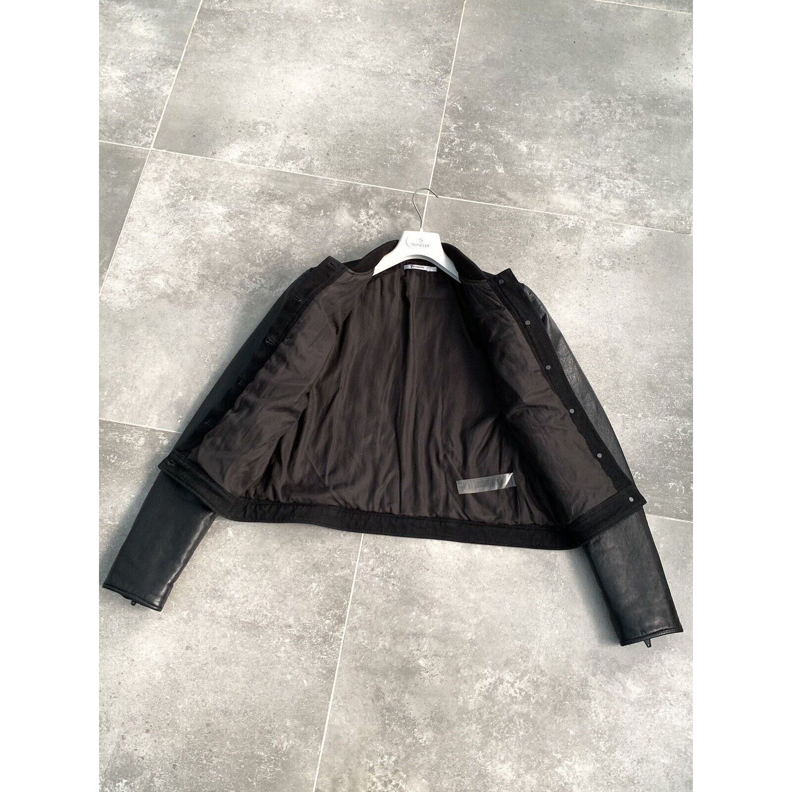 Designer × Japanese Brand × T by Alexander Wang Women ALEXANDER WANG LEATHER Insulated Bomber Jacket L UK 14 Size L / US 10 / IT 46 - 14 Thumbnail