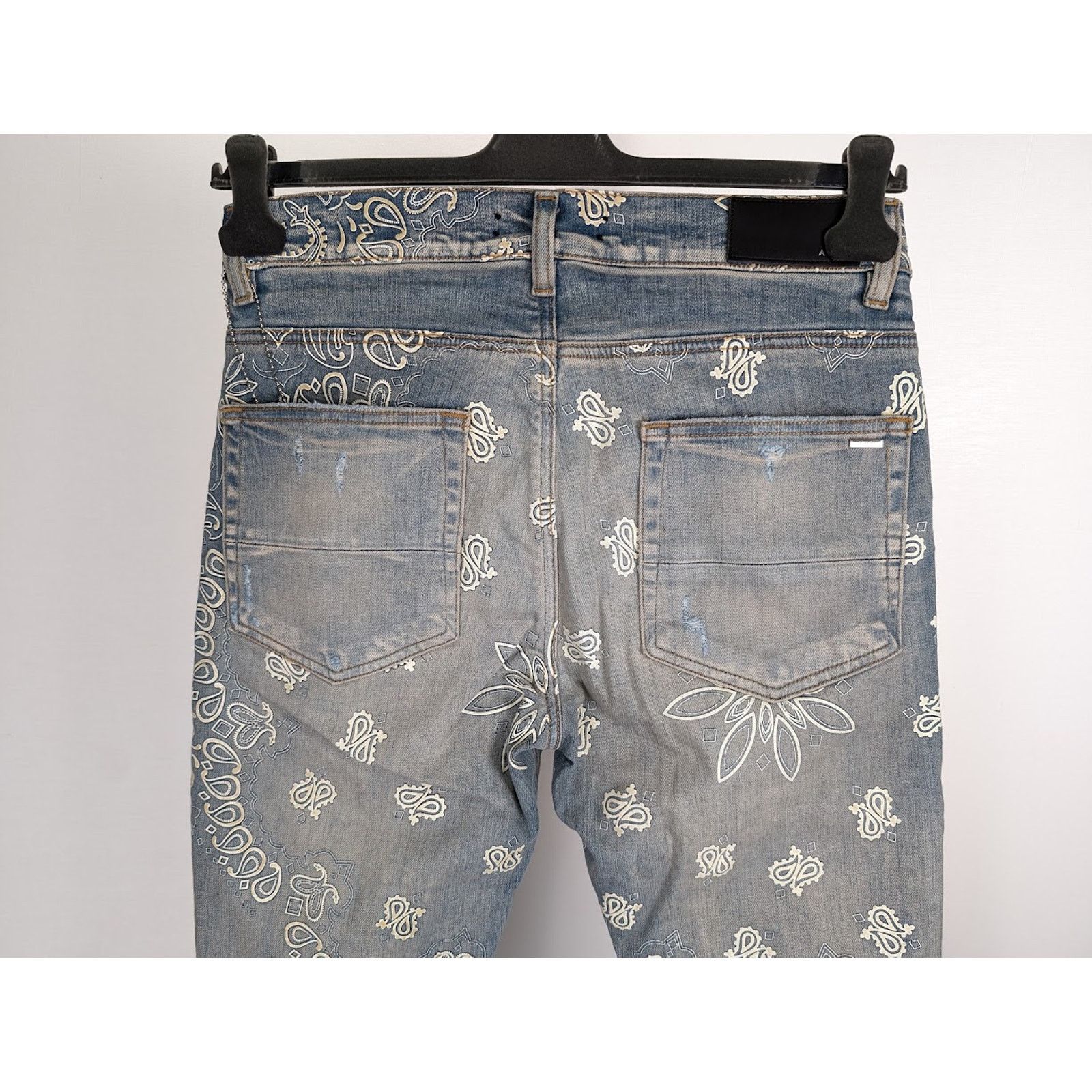 Amiri o1rshd1 Q:2 / Flocked Bandana Jeans in Clay Indigo Size US 31 - 19 Thumbnail