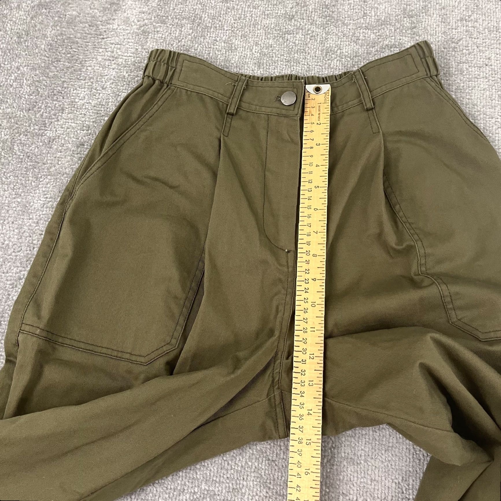 Vintage VINTAGE Psophia Women's Pants Size 40 Green Taper High Rise Cropped Casual Dressy Size 27" / US 4 / IT 40 - 6 Thumbnail