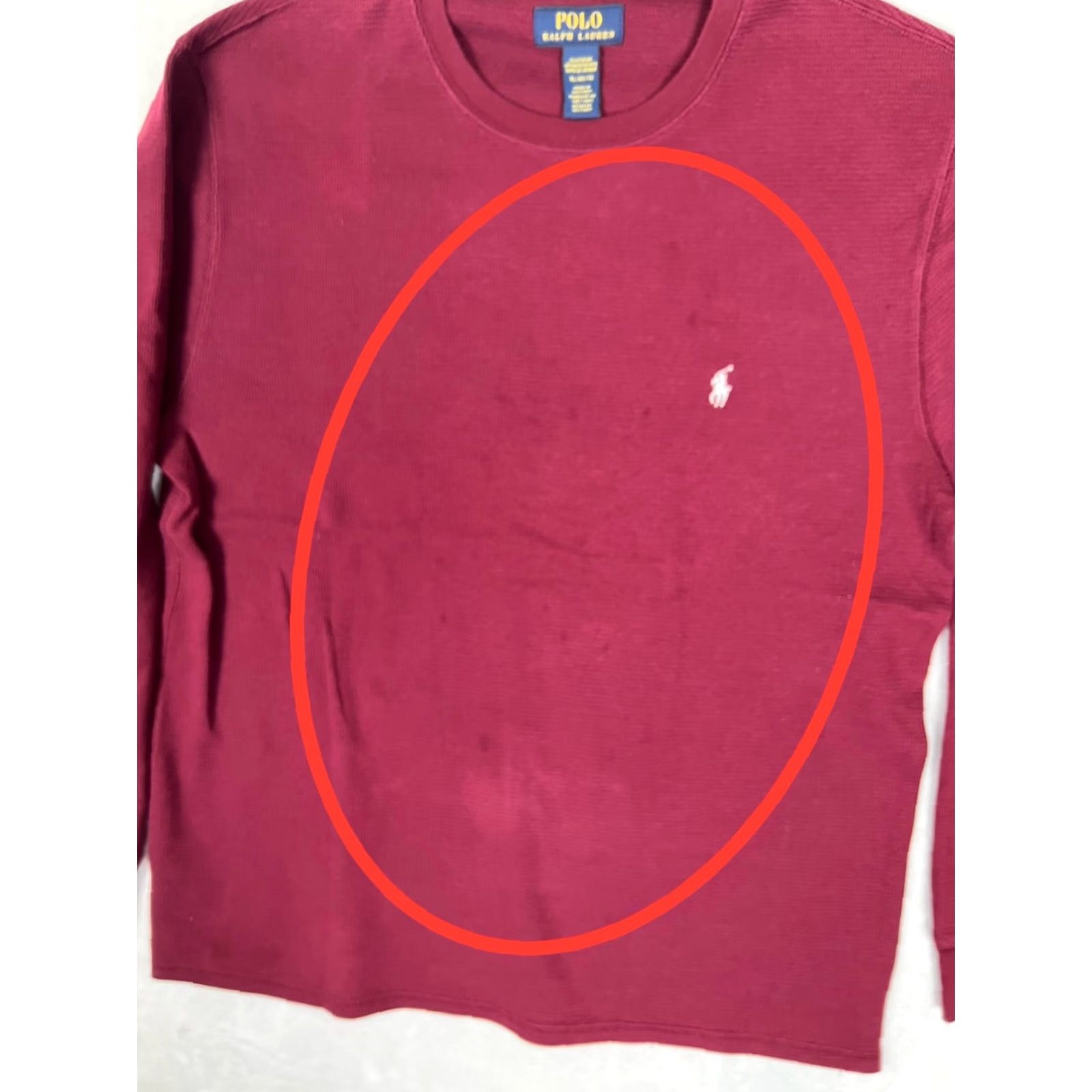 Polo Ralph Lauren Polo Ralph Lauren Sleep Shirt Red XL Long Sleeve 100% Cotton Knit Crew Neck Logo Modern Classic Men's Sleepwear Size US XL / EU 56 / 4 - 4 Thumbnail