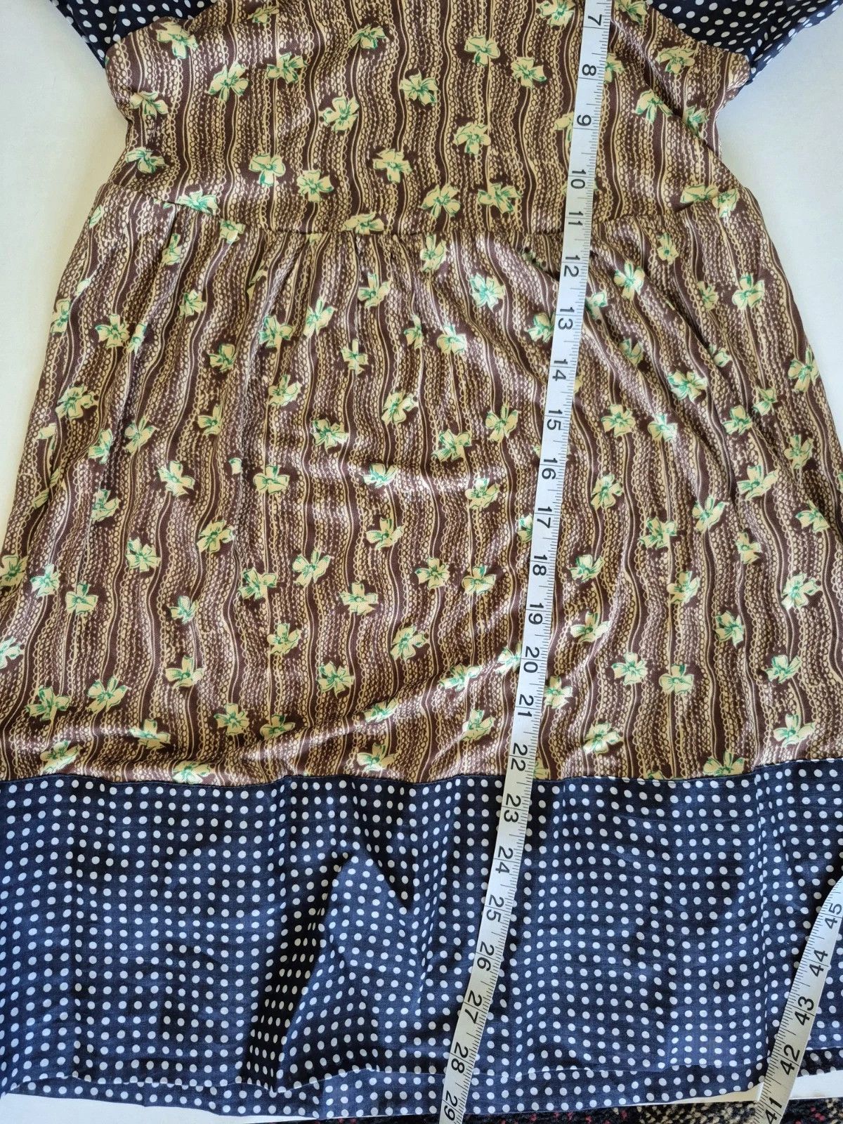 Vacation Manoush Blouse Mari Floral Polka Dot Short Puff Slv Silk Top Size S / US 4 / IT 40 - 8 Thumbnail