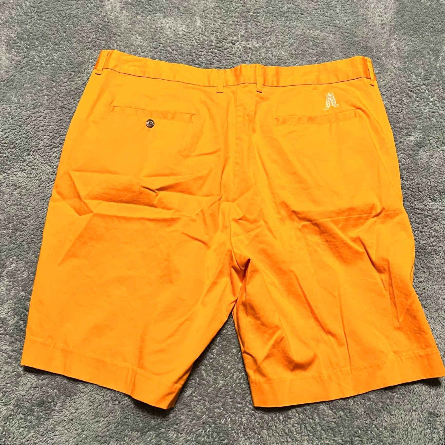 Vintage Royal & Awesome Golf Shorts Mens 44 Orange Loud Funky Chino | Orange | 44 | Big & Tall | Men Size US 44 / EU 60 - 3 Thumbnail