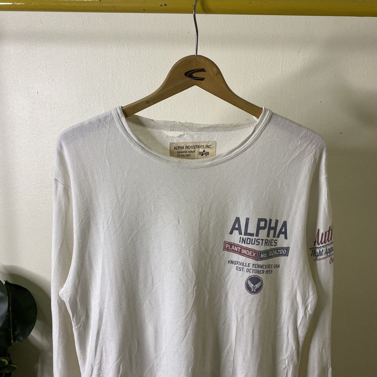 Alpha Industries × Buzz Rickson's × Vintage Y2K Alpha Industries Flight Apparel Army Military LS Tee Size US M / EU 48-50 / 2 - 6 Thumbnail