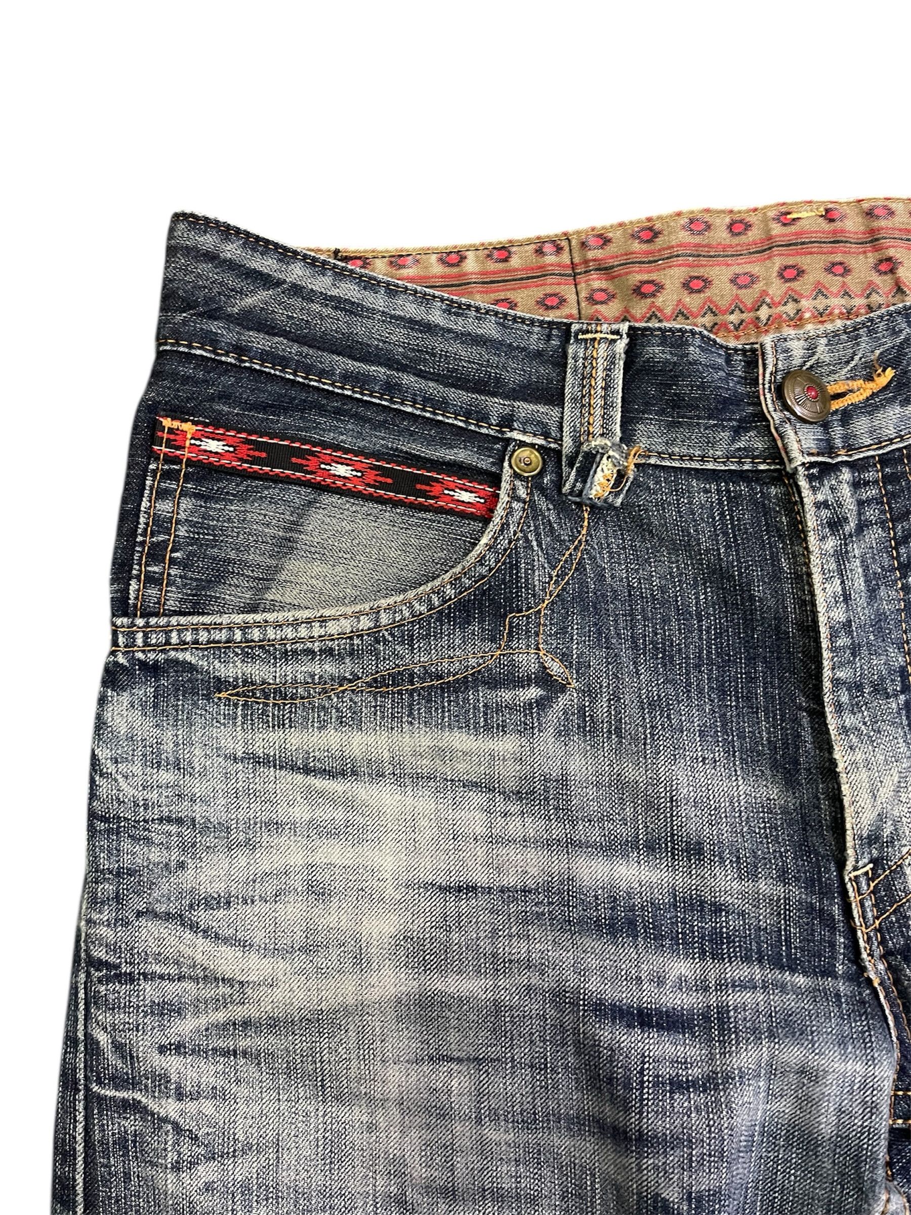 Edwin Edwin 423XVS Distressed Style Aztec Slim Straight / Tappered Size US 35 - 4 Thumbnail