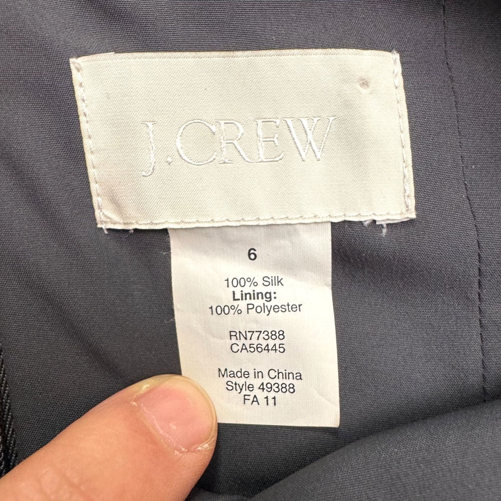 J.Crew J.Crew Silk Pleated Halter Cocktail A-Line Mini Dress Womens 6 Charcoal Gray Silk Pleated Halter Dress Women 6 Gray Size M / US 6-8 / IT 42-44 - 6 Thumbnail