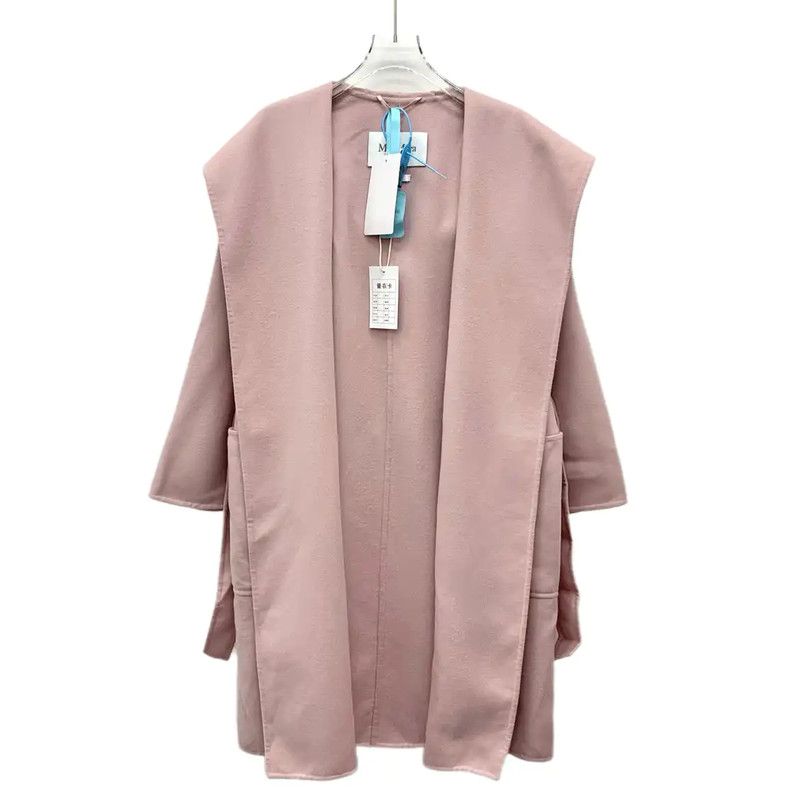 Max Mara MaxMara Pink Wool Women's Coat 0089 Size XXS / US 00 / IT 34 - 1 Thumbnail