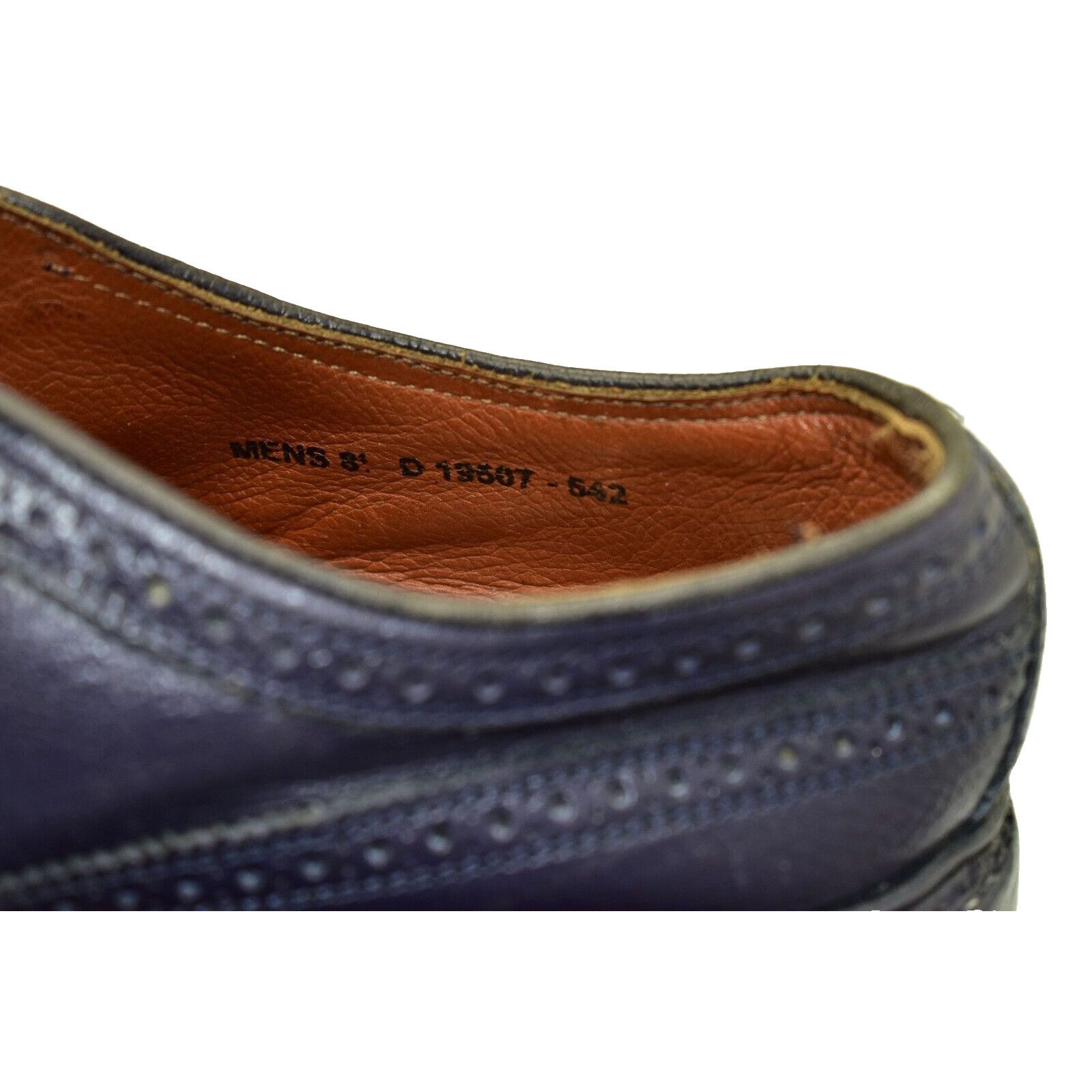 Florsheim FLORSHEIM DUCKIE BROWN Purple Leather Wingtip Shoes Size 8 D Size US 8 / EU 41 - 6 Thumbnail