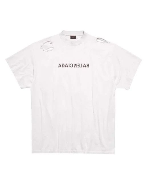 o1tr1nto0725 Mirror Balenciaga T-Shirt Oversized Off White